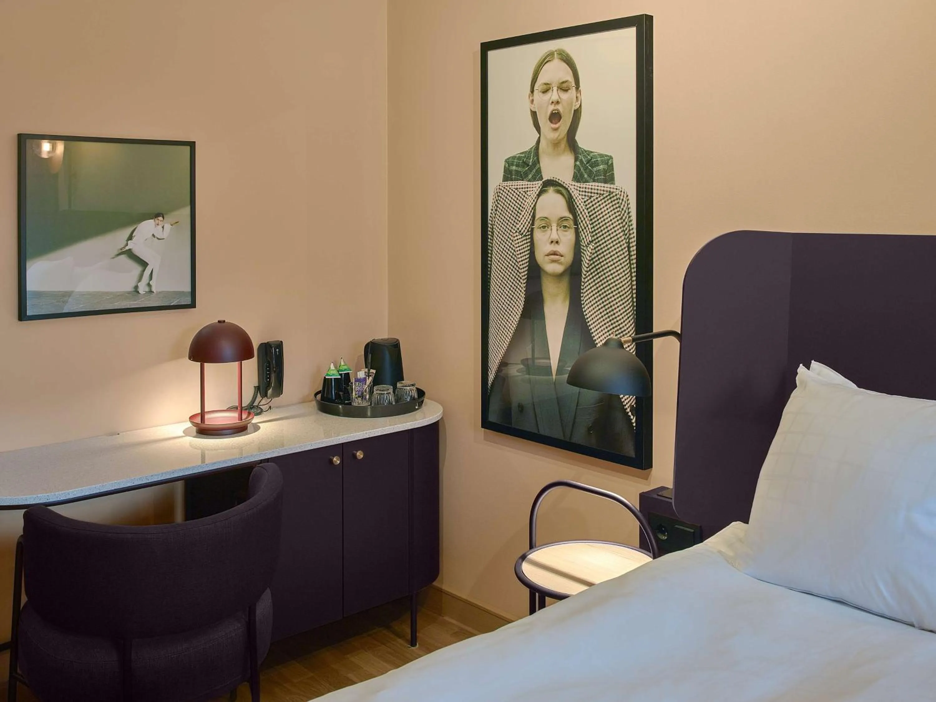 Bedroom, Bed in Scandic Klara