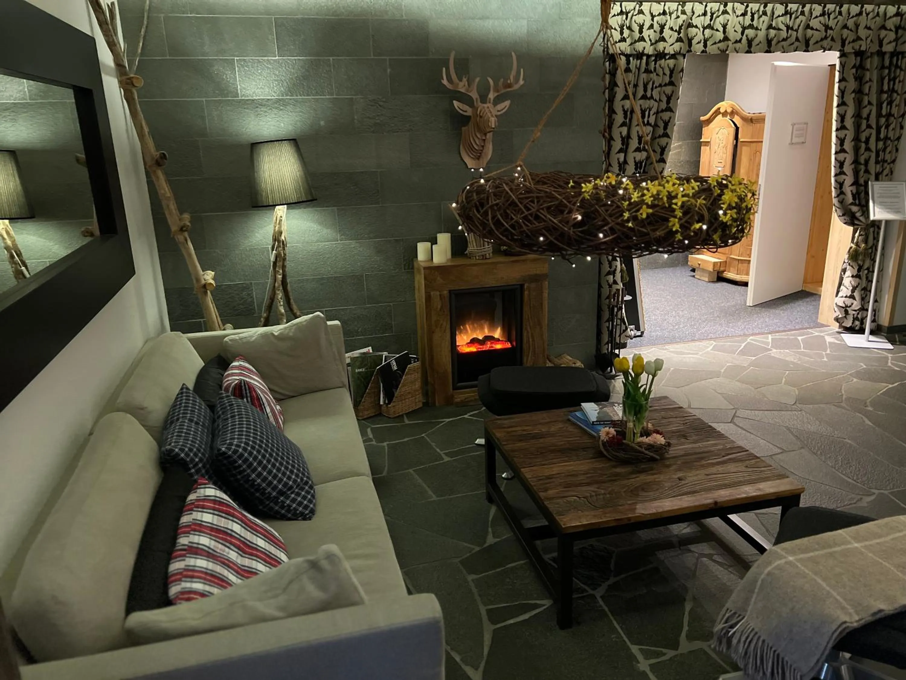 Lobby or reception in SPANNORT family home with common kitchen and self check-in