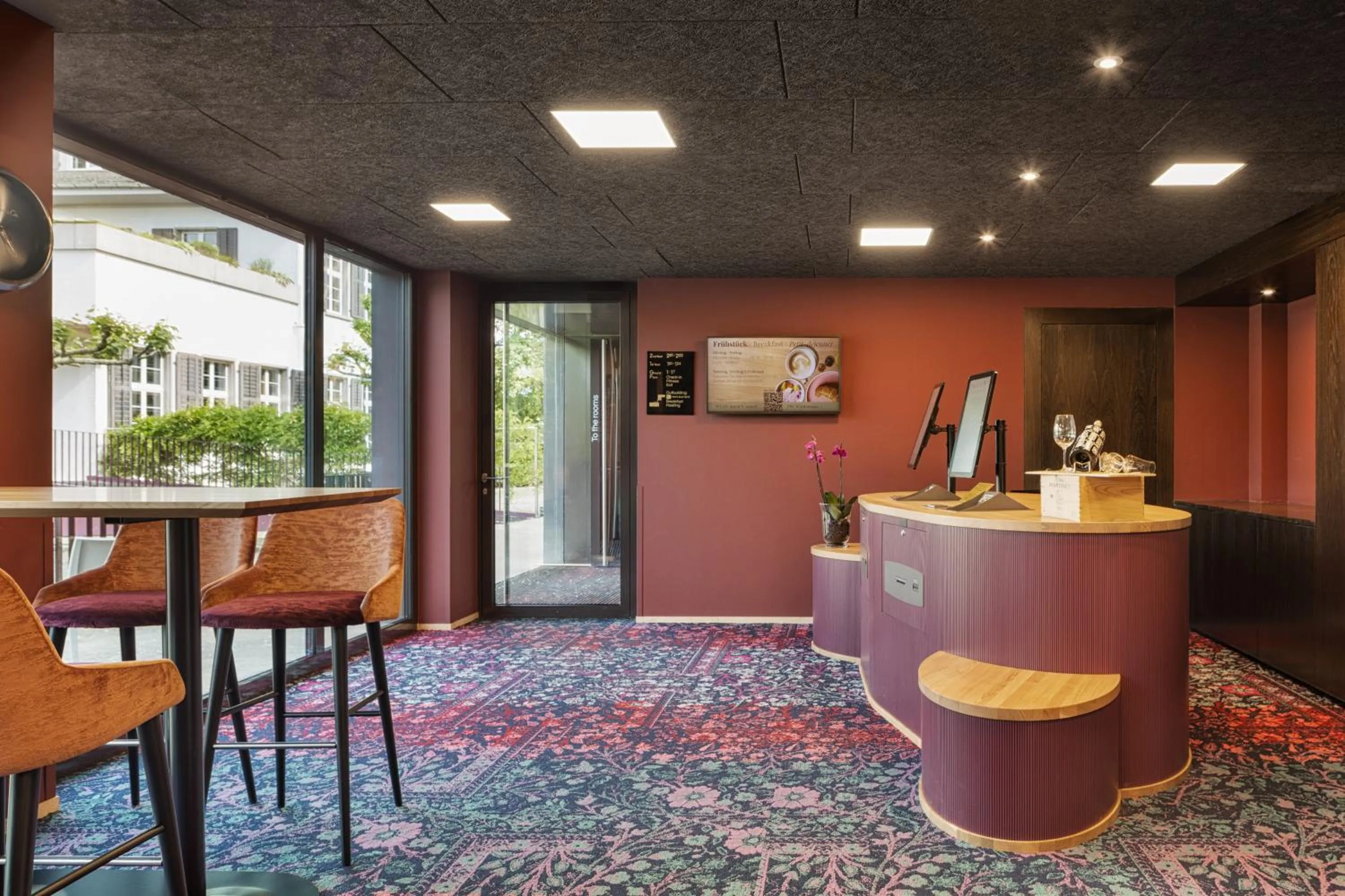 Lobby or reception in b-smart hotel Widnau