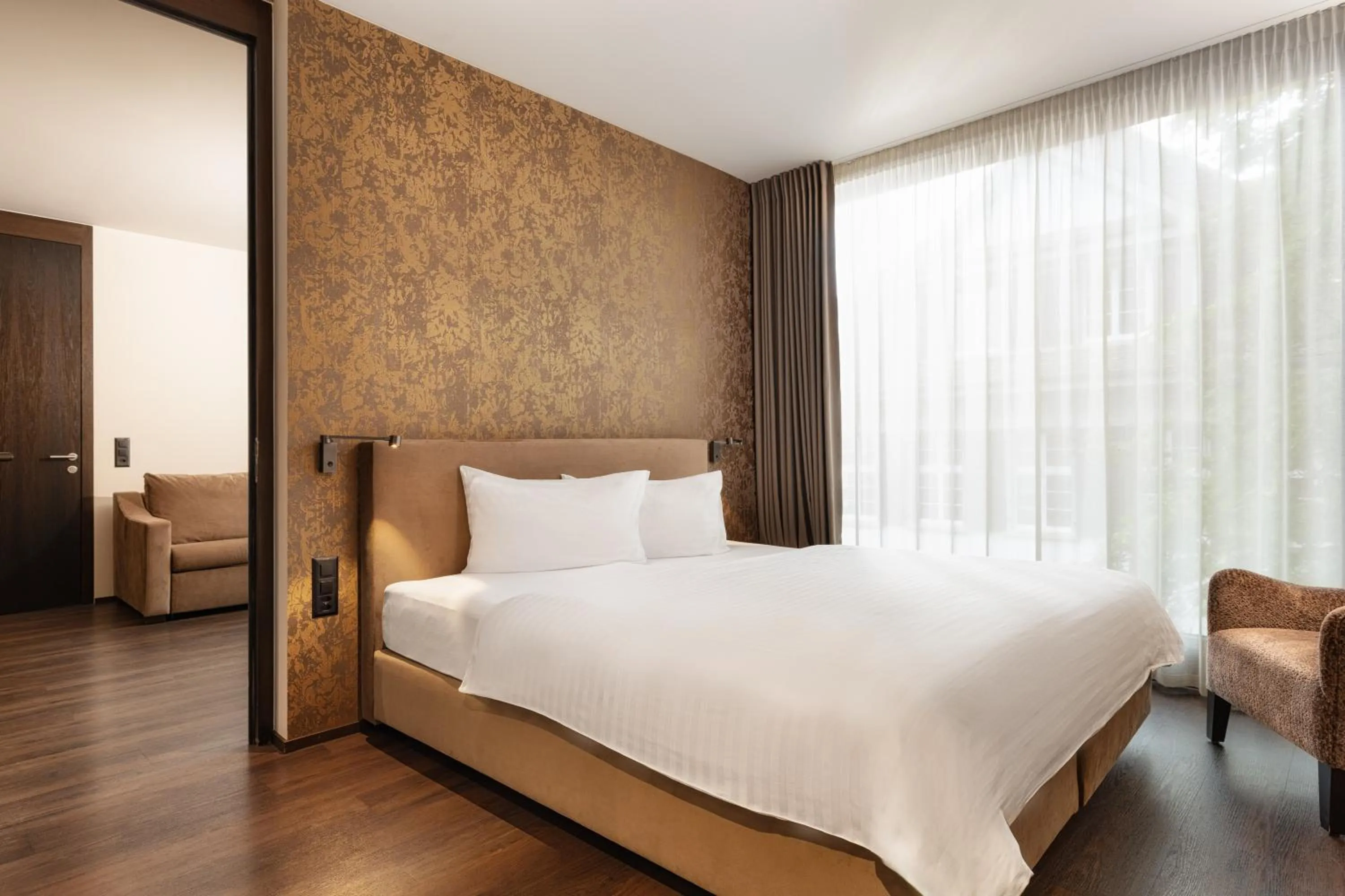 Bed in b-smart hotel Widnau