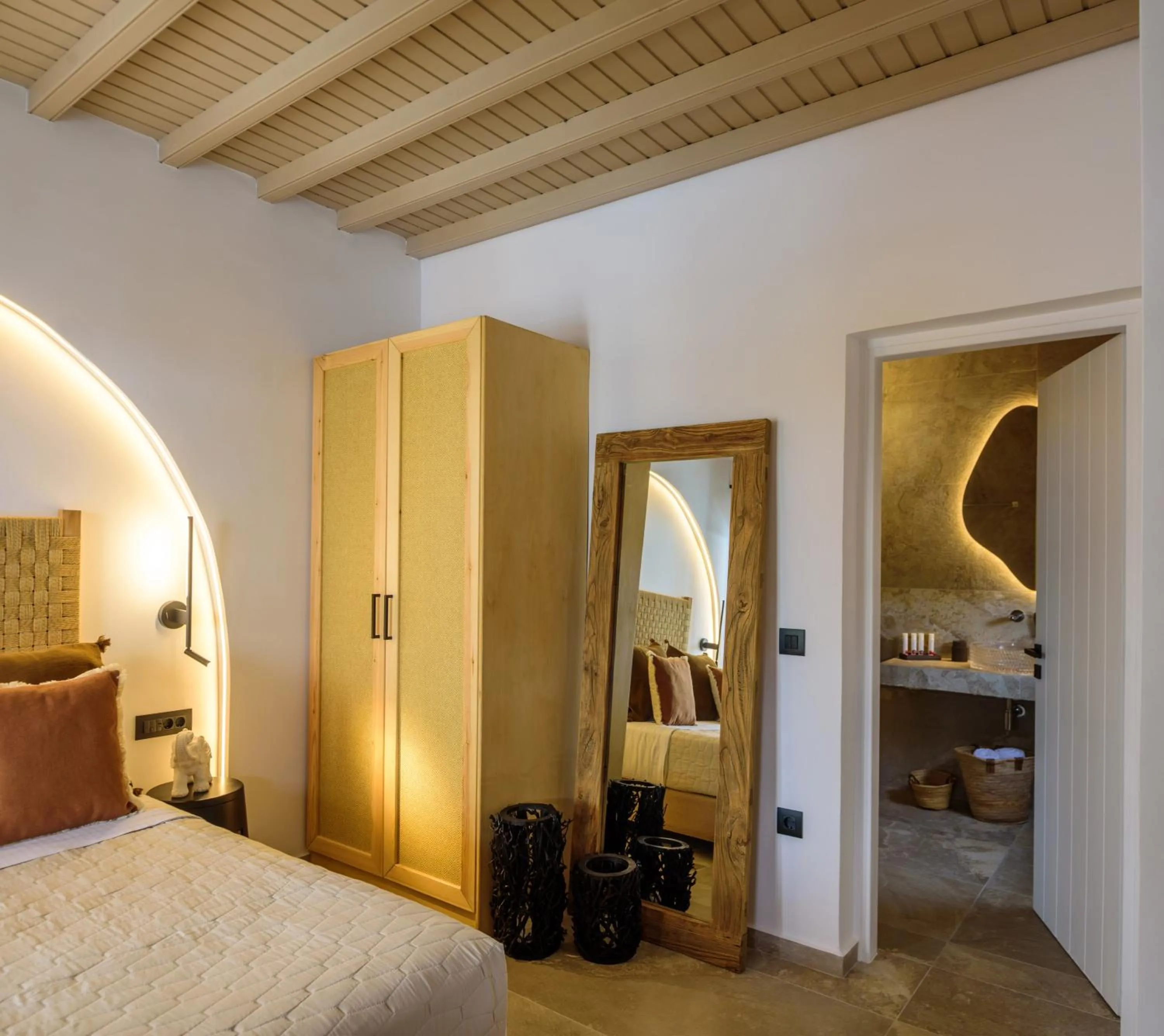 Bedroom, Bed in Olive Mykonos Villas