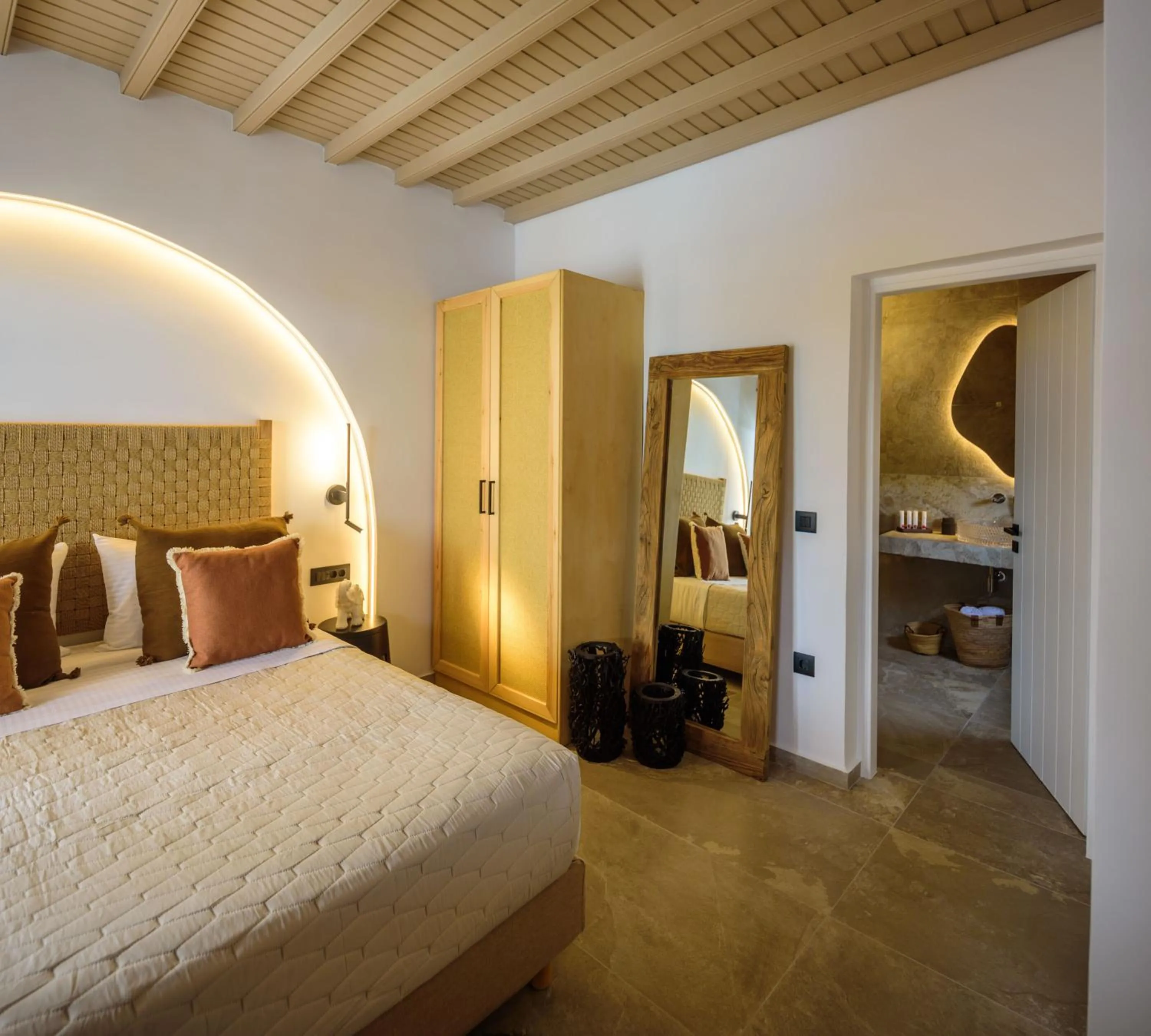 Bedroom, Bed in Olive Mykonos Villas