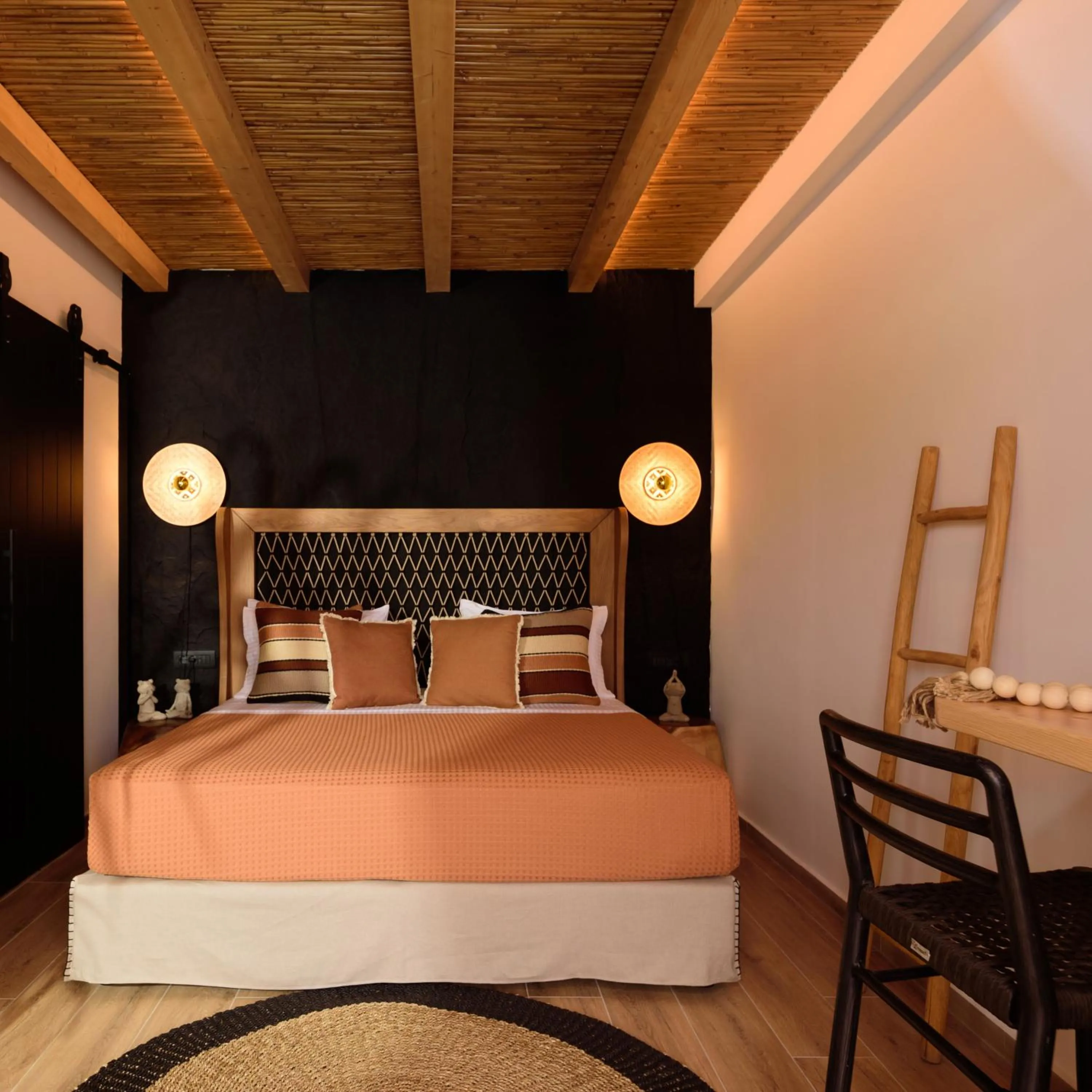 Bed in Olive Mykonos Villas