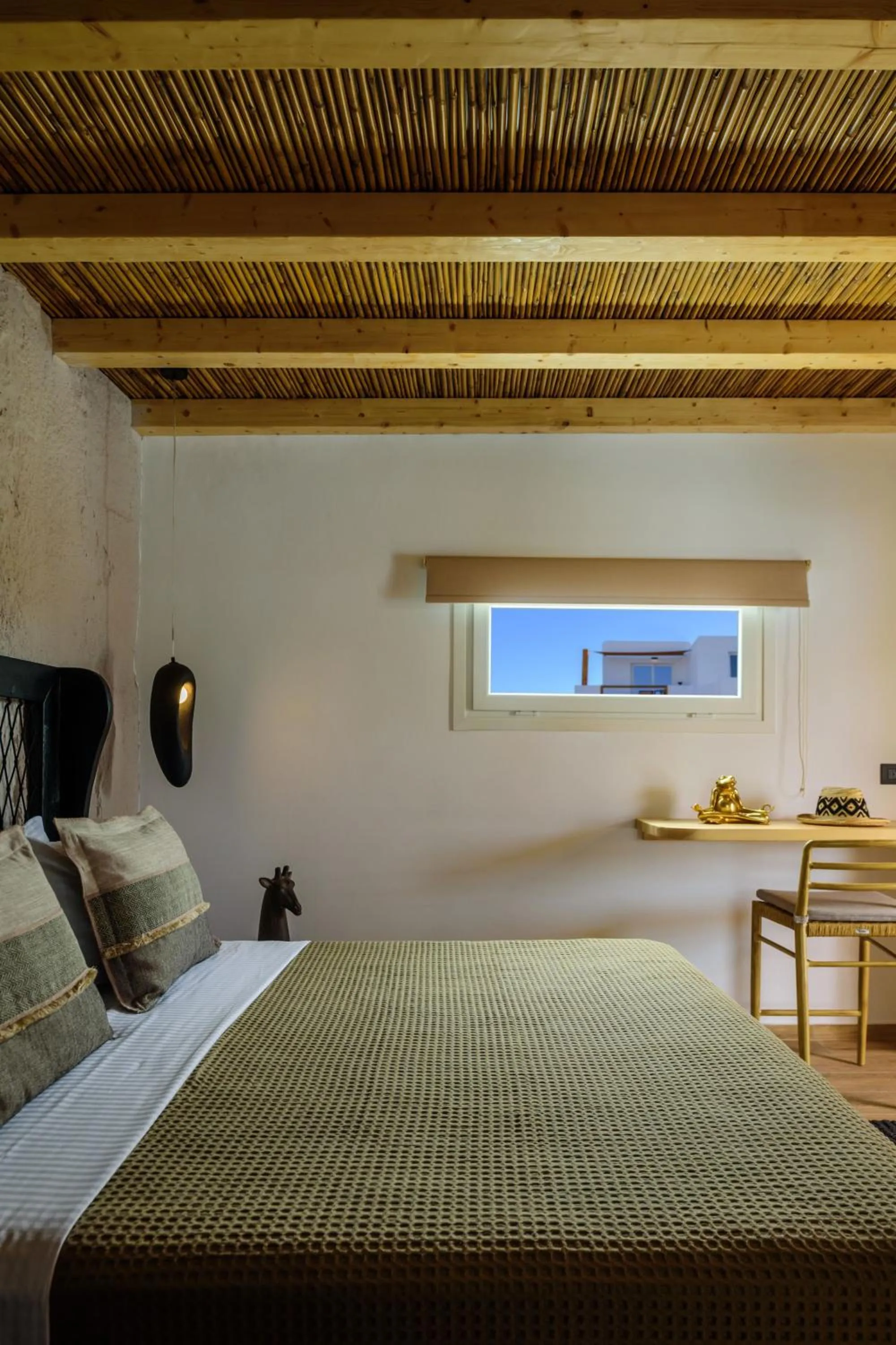 Bed in Olive Mykonos Villas