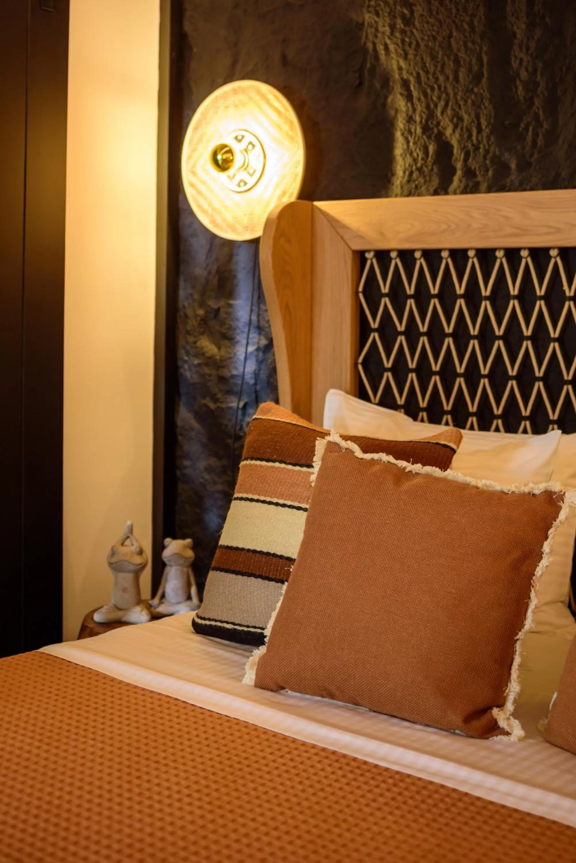 Bed in Olive Mykonos Villas