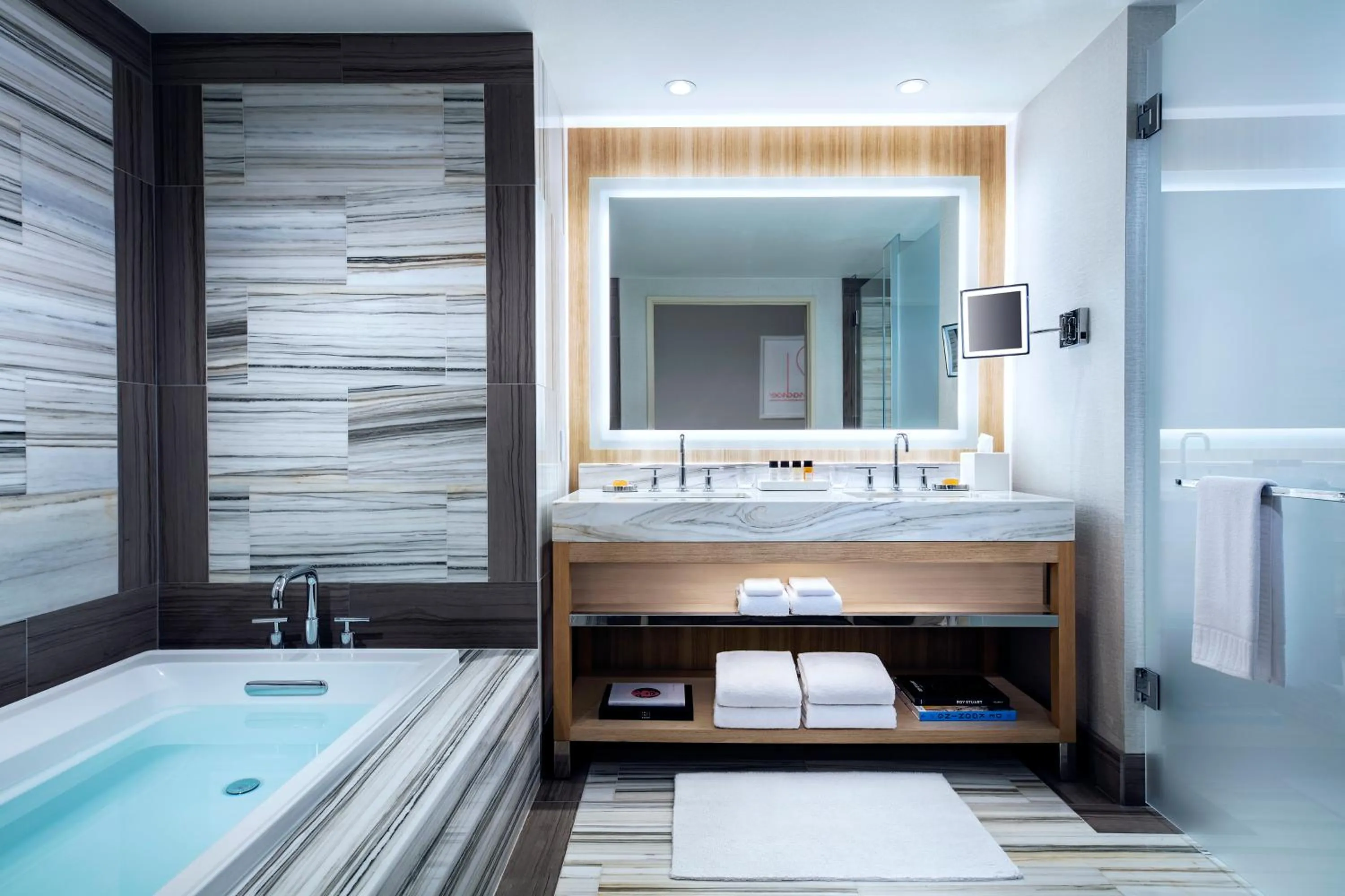 Bathroom, Bed in Palms Casino Resort
