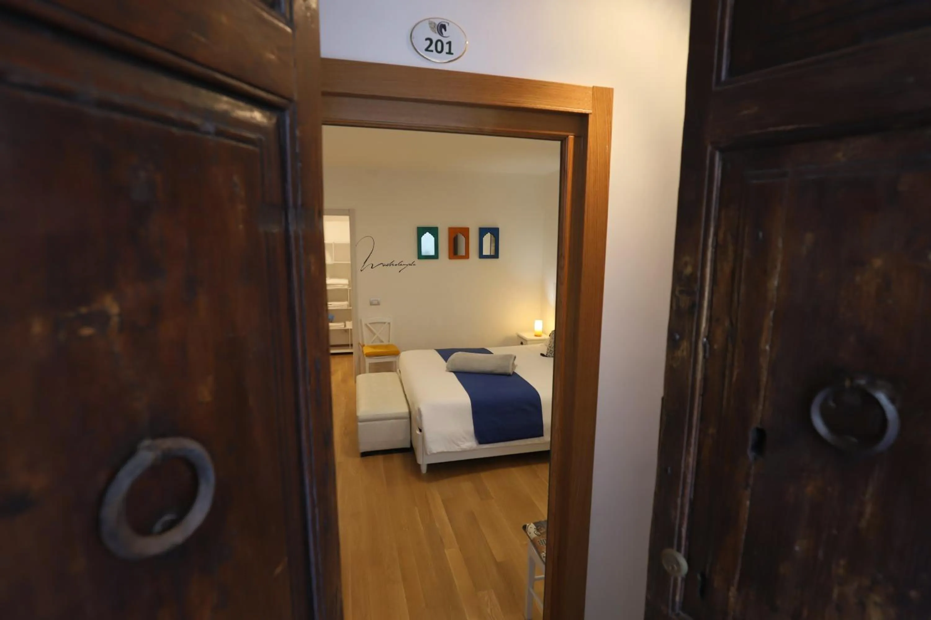 View (from property/room), Bed in Atlantis Inn Castelgandolfo