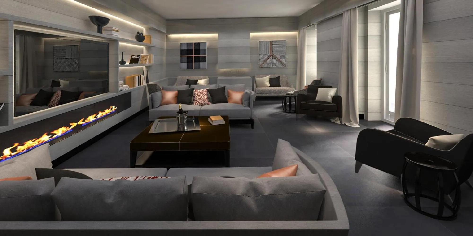 Library in Orazio Palace Hotel