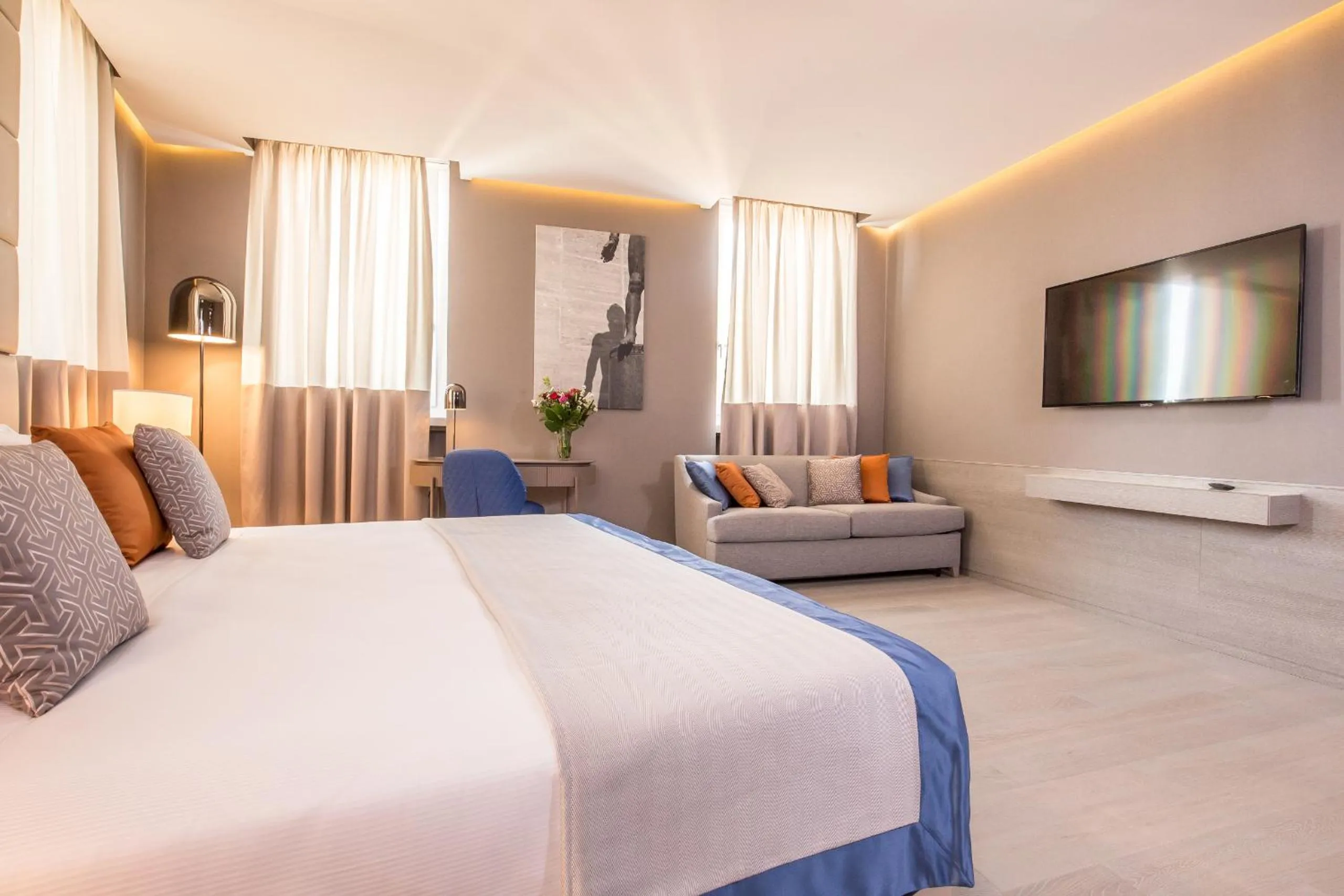 Bedroom, Bed in Orazio Palace Hotel