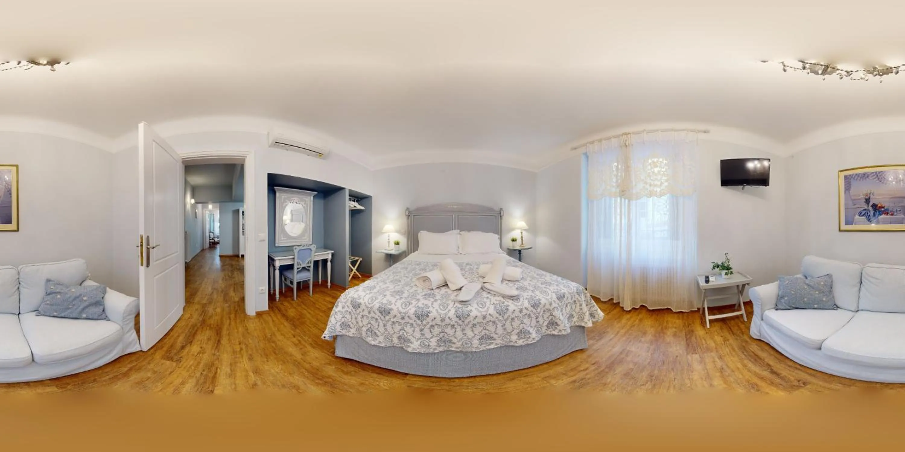 Property building, Bed in The Koukaki Residence