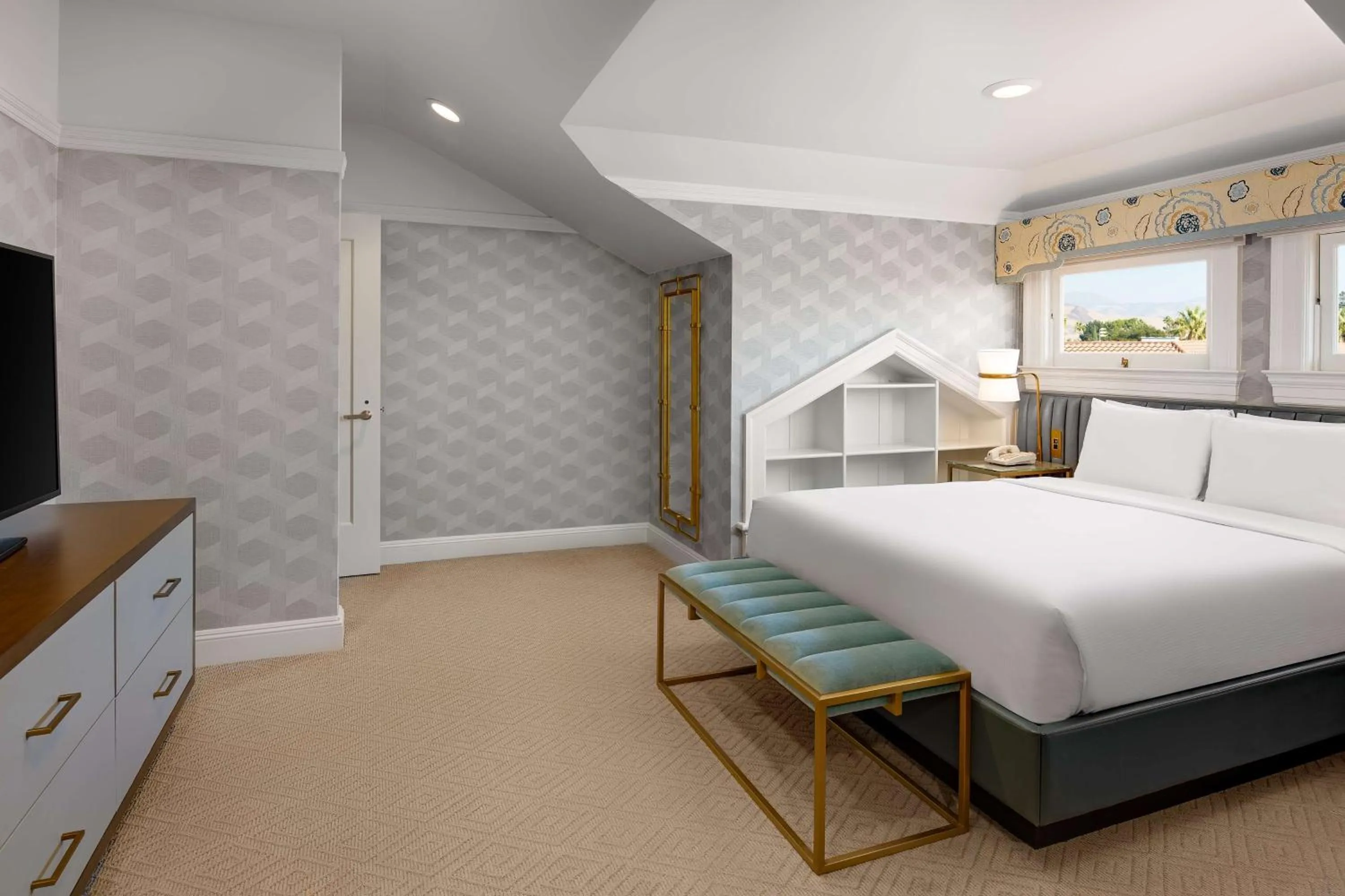 Bed in Hayes Mansion San Jose, Curio Collection by Hilton