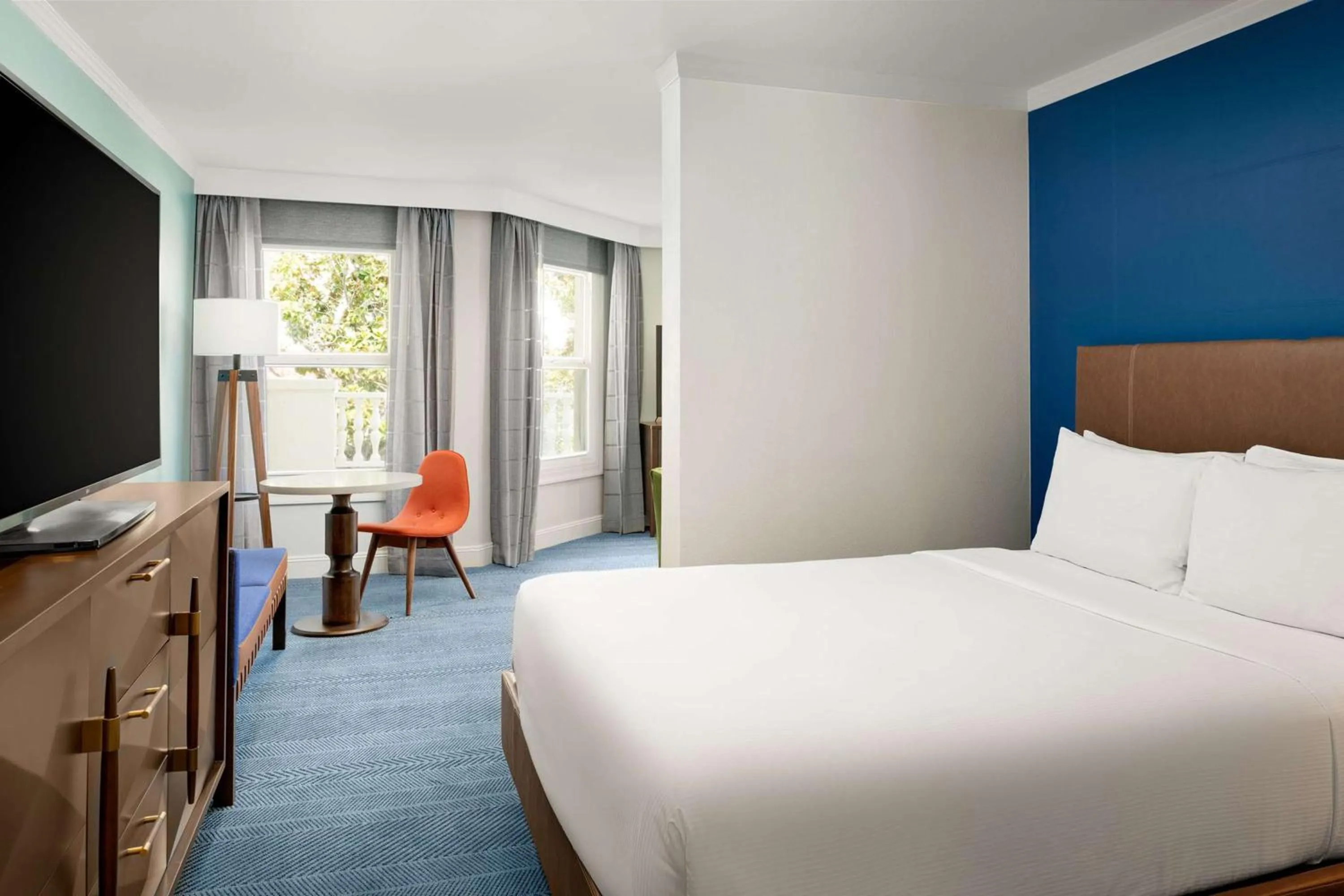 Bed in Hayes Mansion San Jose, Curio Collection by Hilton