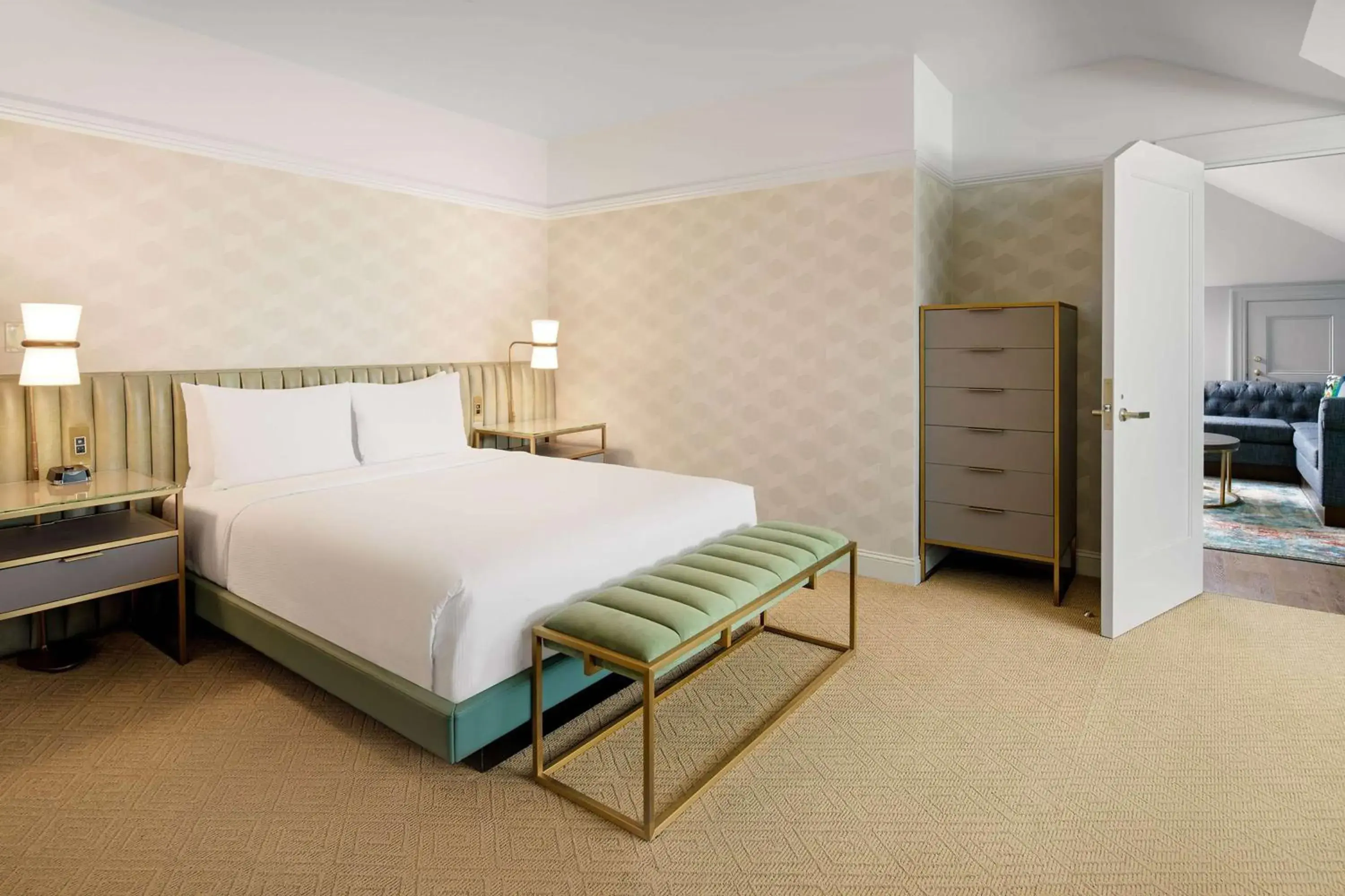 Bed in Hayes Mansion San Jose, Curio Collection by Hilton Bed in Hayes Mansion San Jose, Curio Collection by Hilton