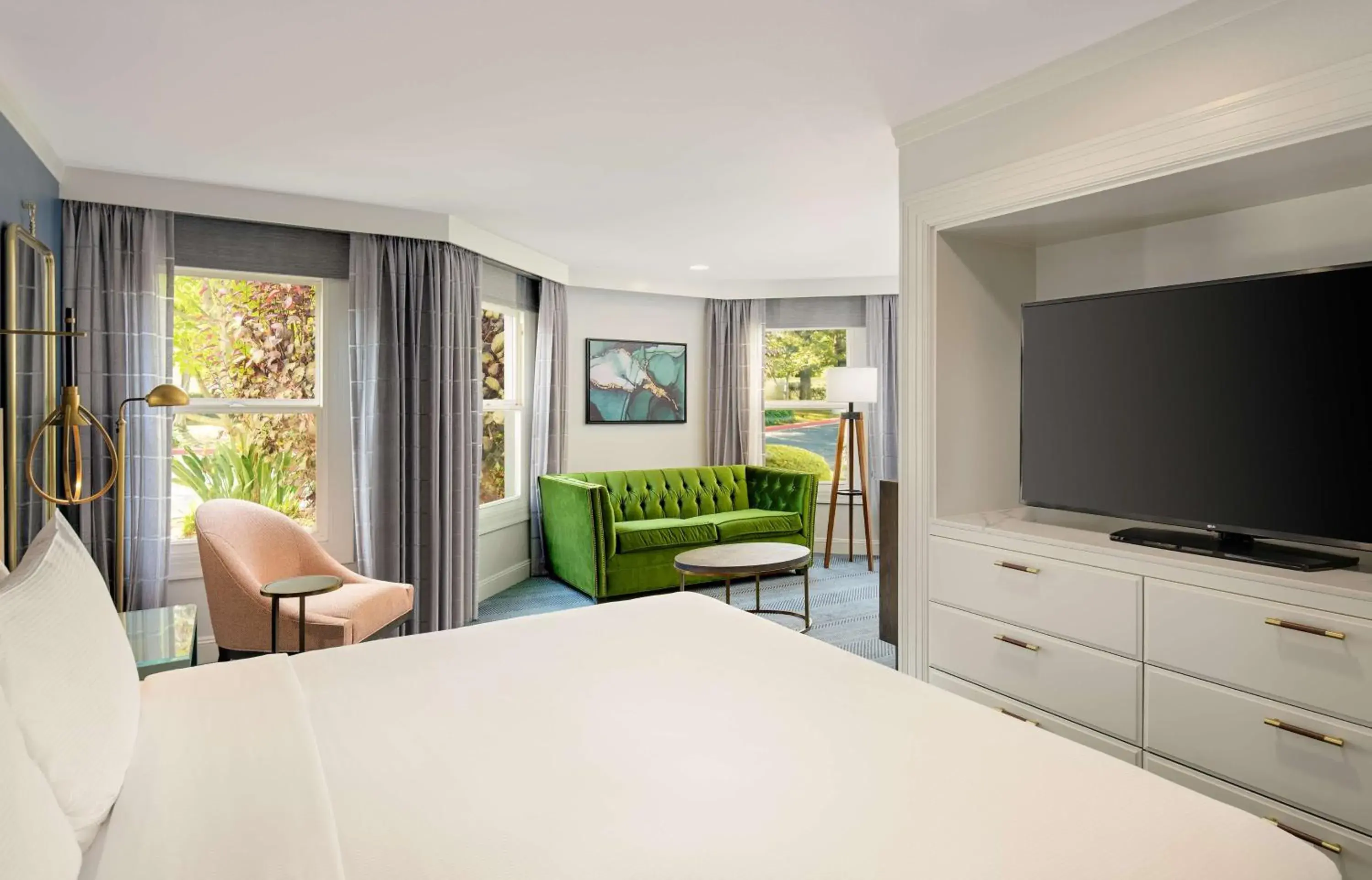 Junior King Suite with Seating Area in Hayes Mansion San Jose, Curio Collection by Hilton Junior King Suite with Seating Area in Hayes Mansion San Jose, Curio Collection by Hilton