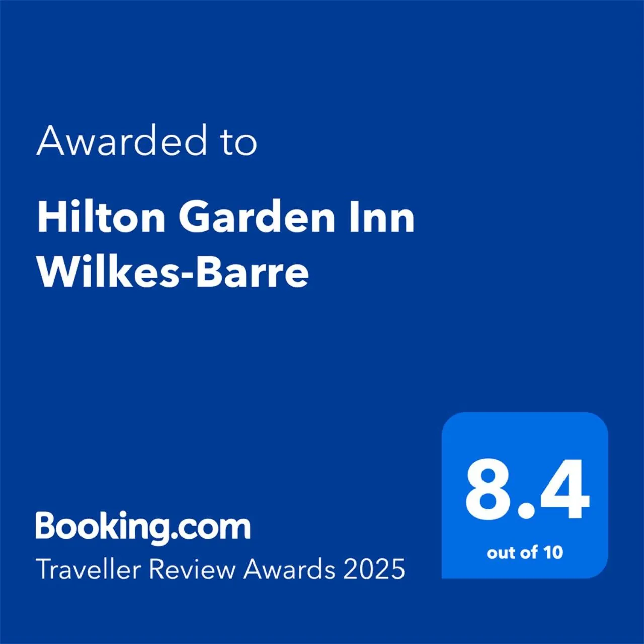 Certificate/Award in Hilton Garden Inn Wilkes-Barre