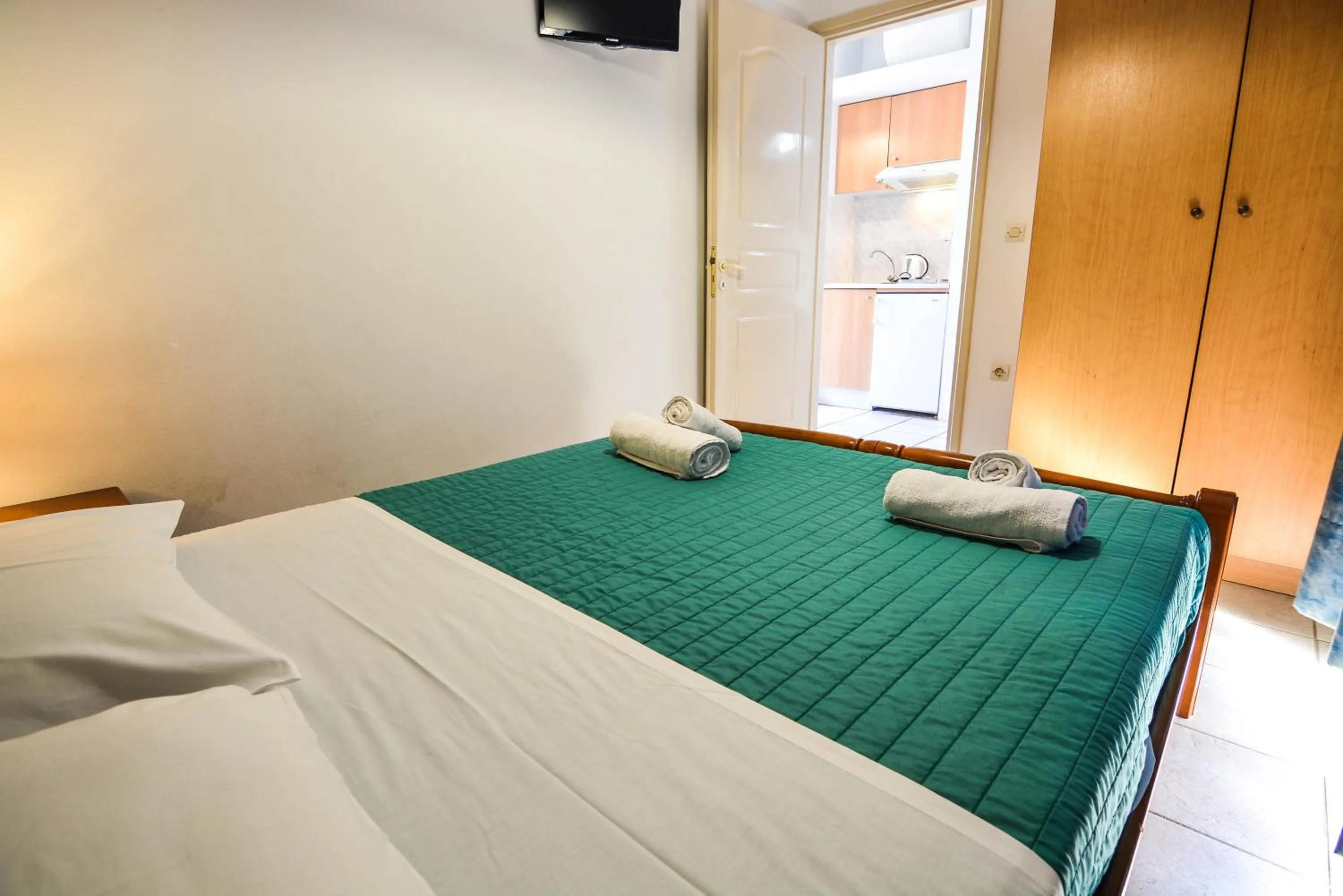 Bed in Epavlis Apartments