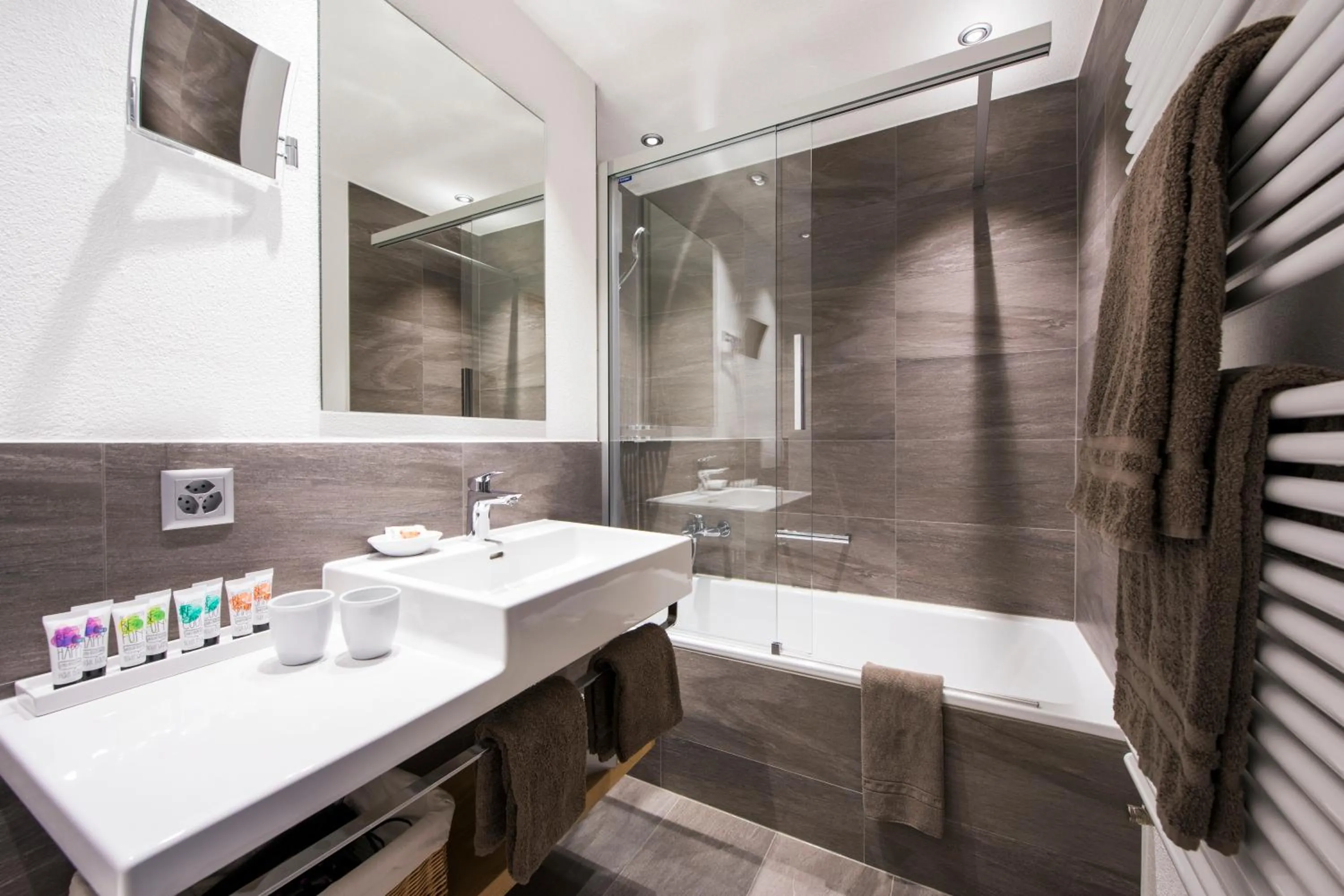 Bathroom in Chesa Valese by Sisters Zermatt