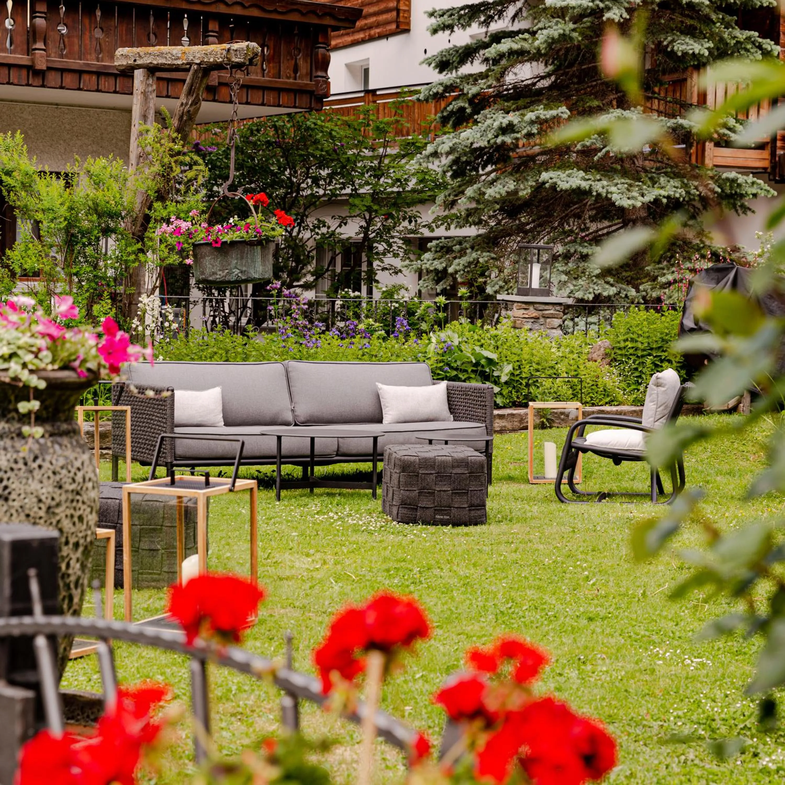 Garden in Chesa Valese by Sisters Zermatt