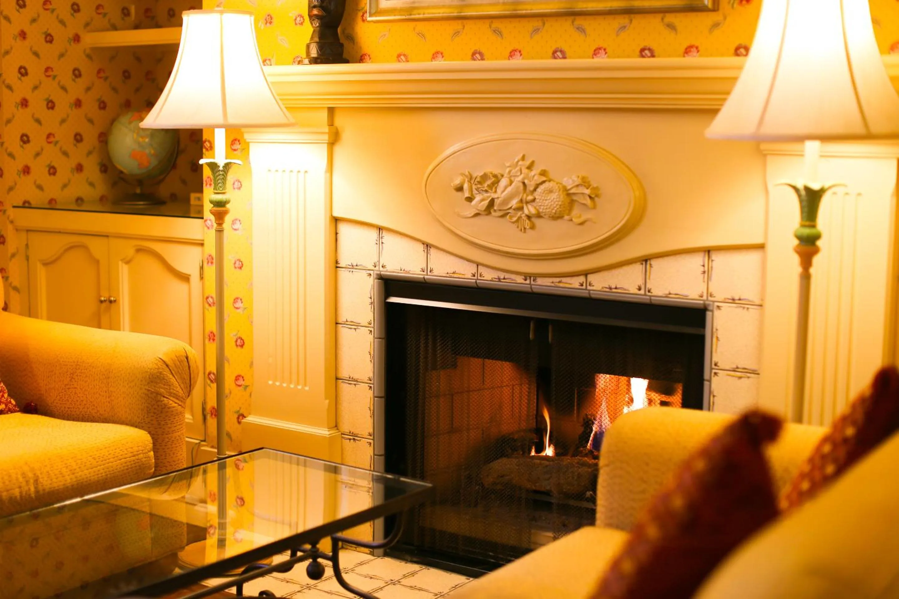 fireplace in Petite Auberge