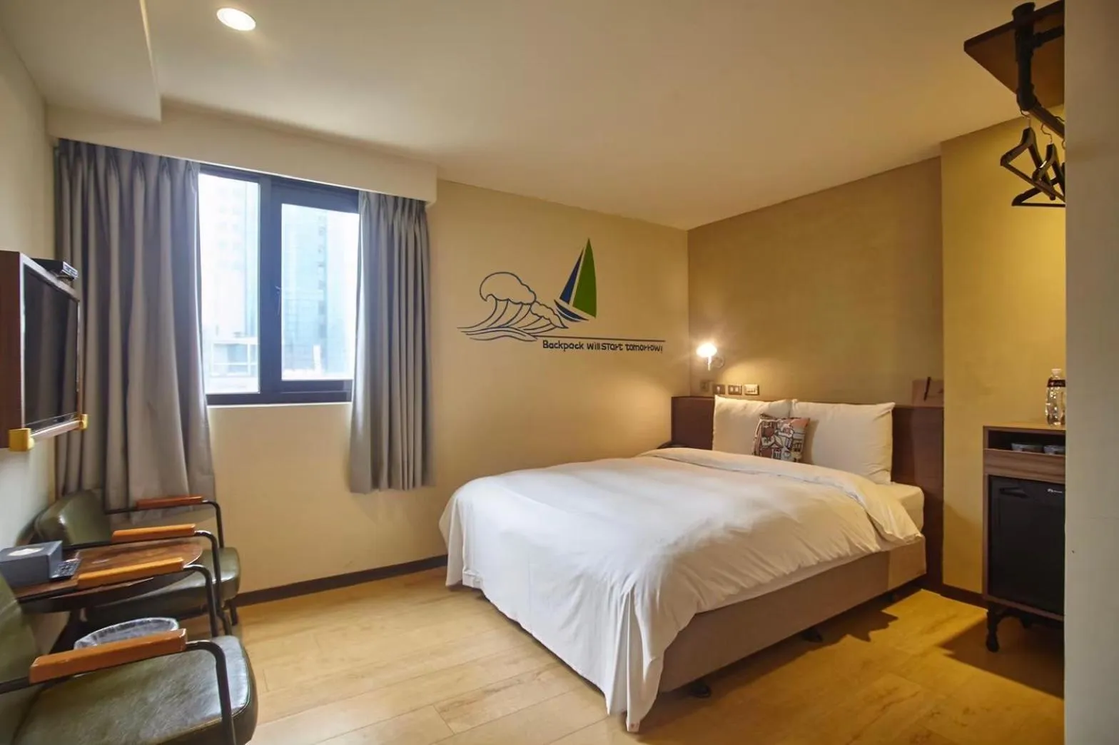 Bed in Just Live Inn-Keelung