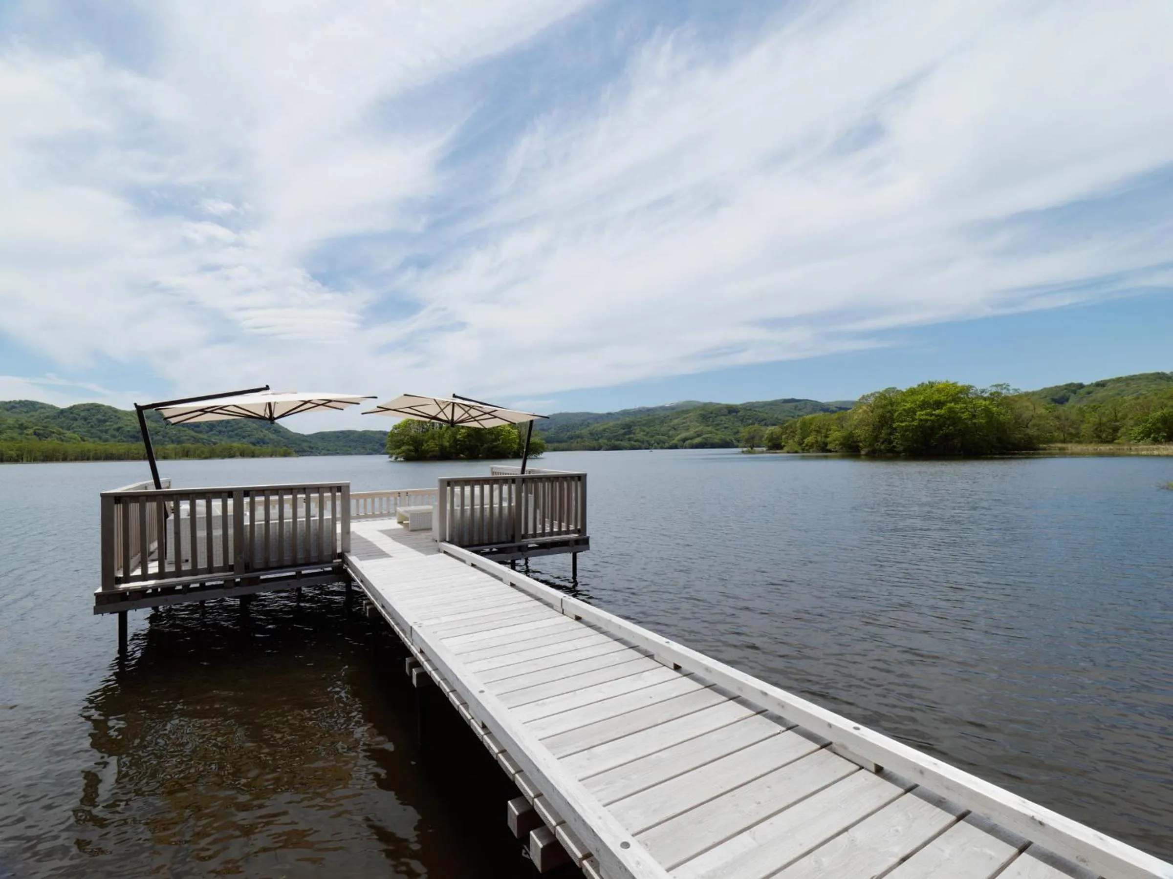 Balcony/Terrace in Hakodate Onuma Tsuruga Resort EPUY- 30km from Hakodate Station
