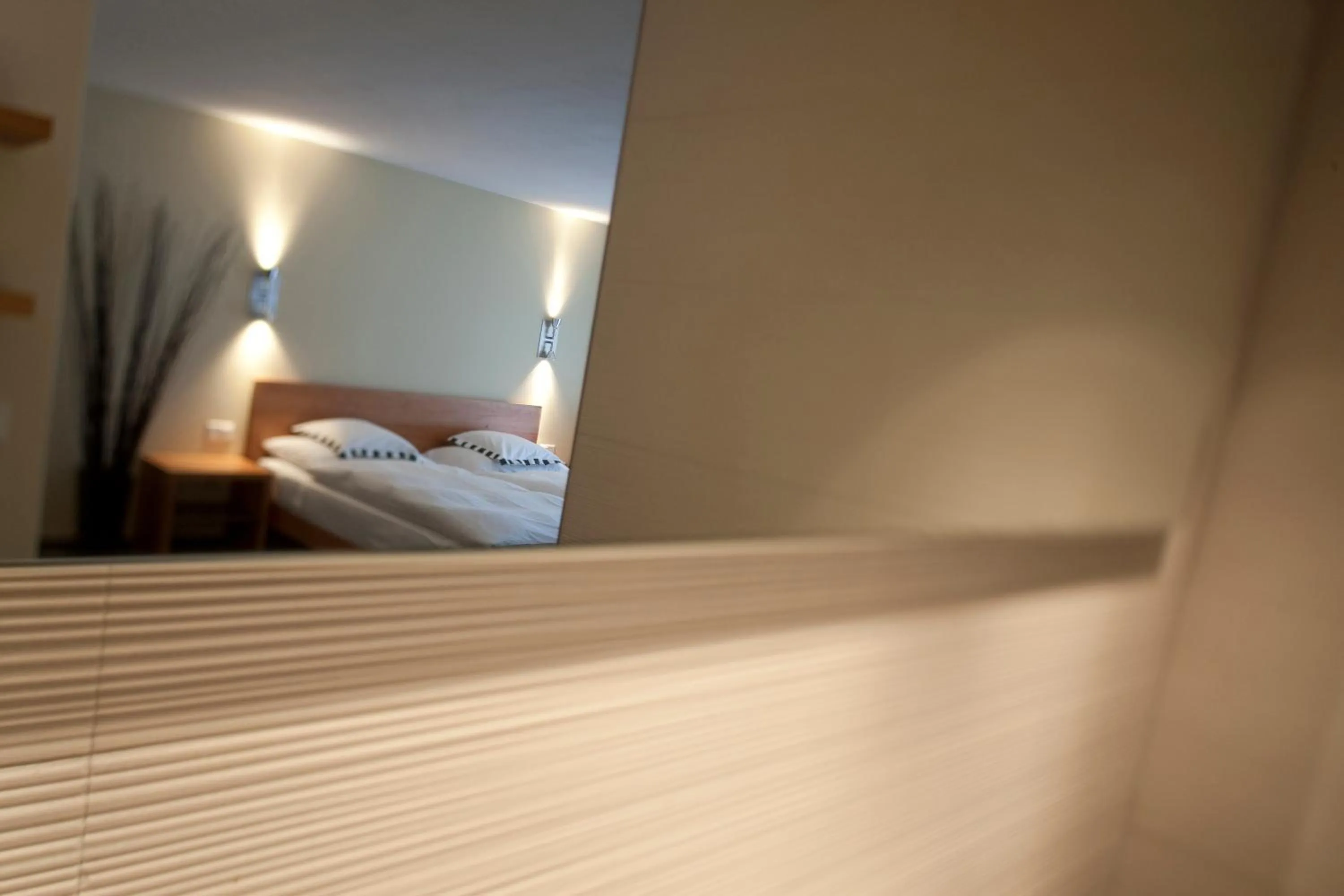 Decorative detail, Bed in Hotel Allalin Saas-Fee