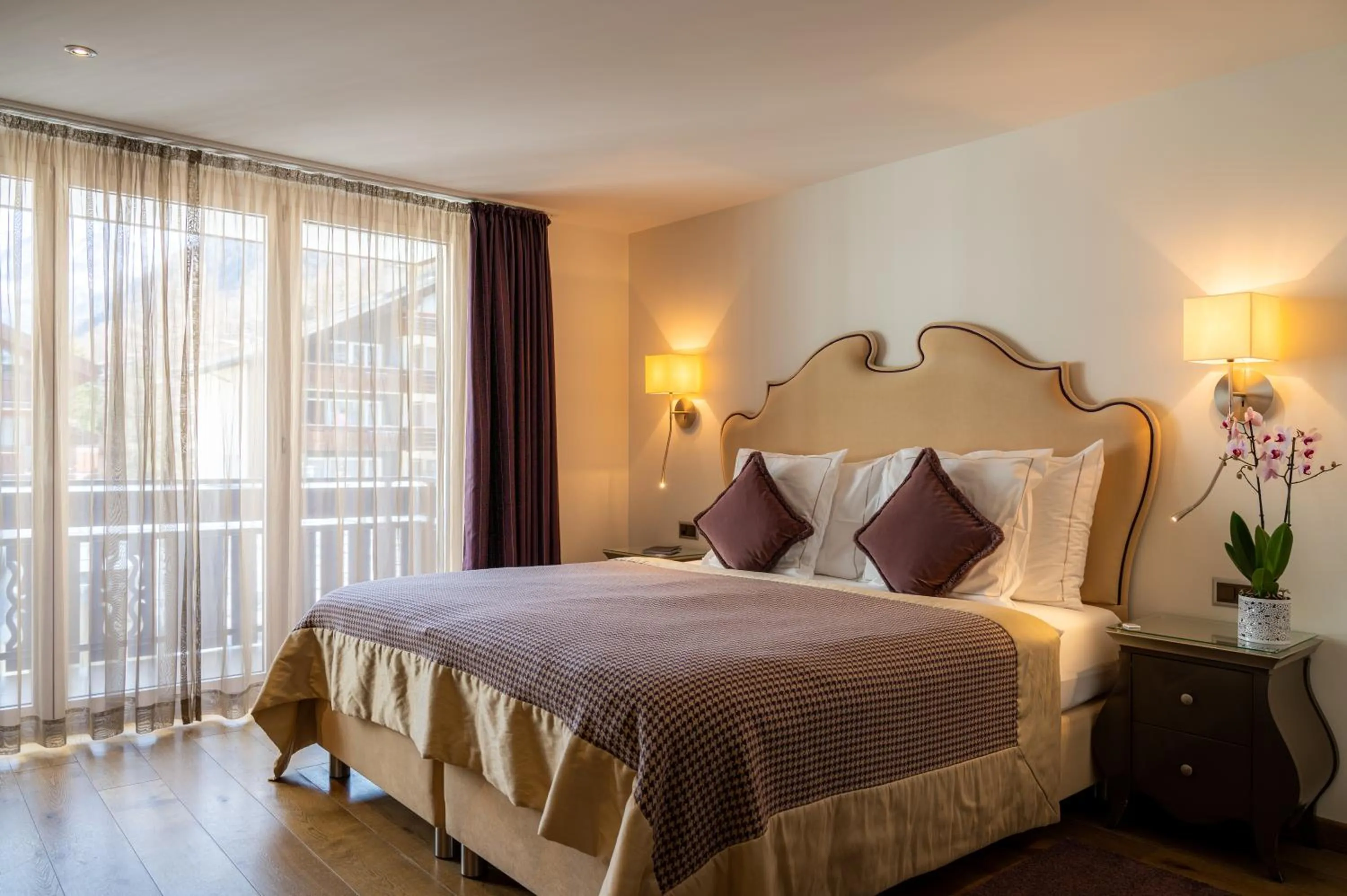 Bedroom in SchlossHotel Zermatt Active & CBD Spa Hotel