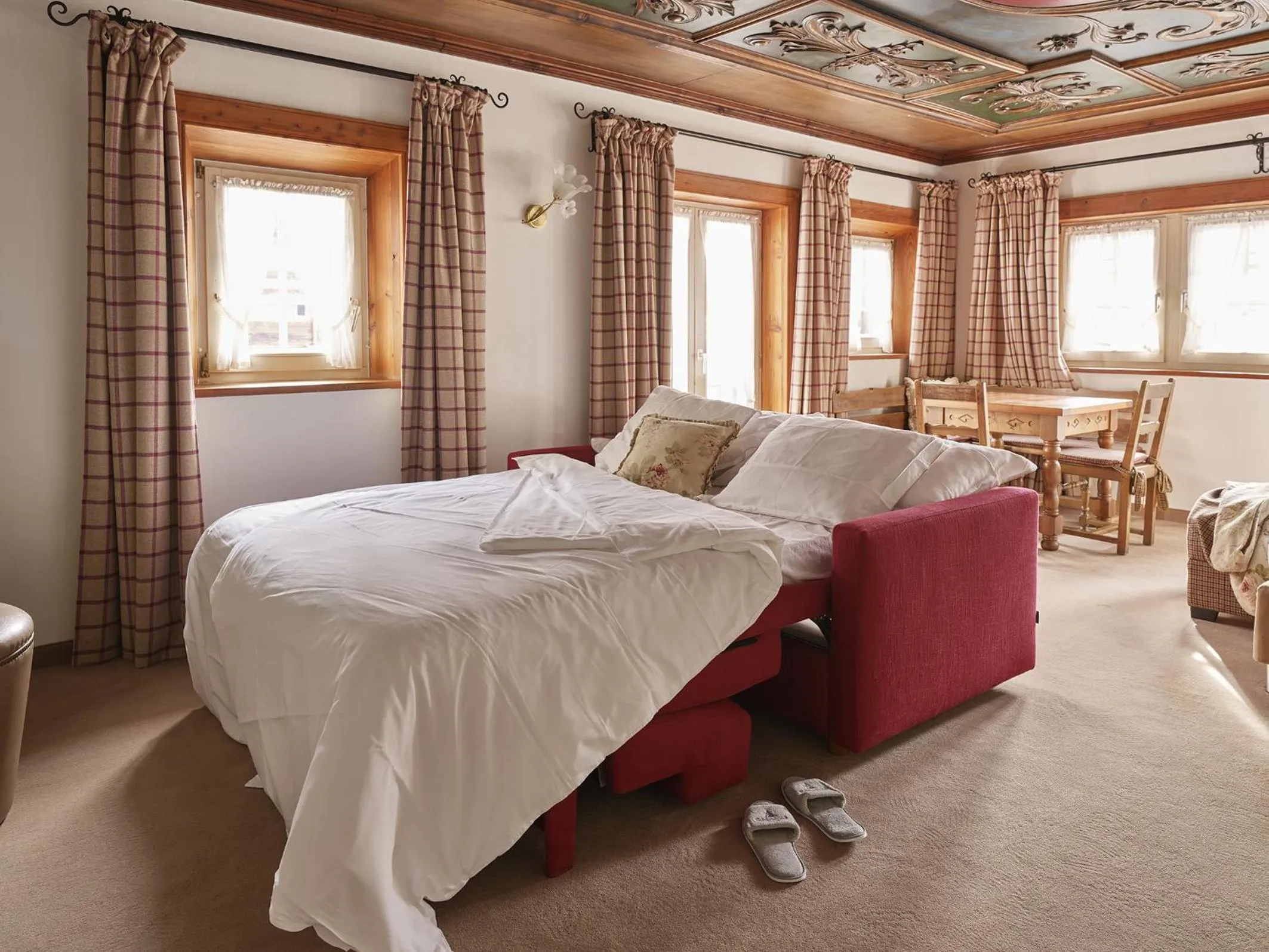 Bed in SchlossHotel Zermatt Active & CBD Spa Hotel