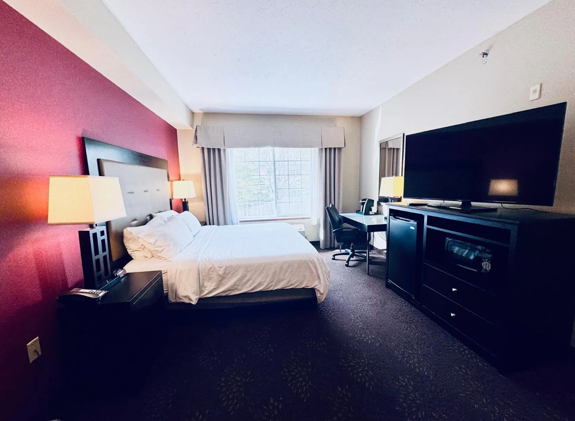 Bed in Wyndham Garden Anchorage Airport