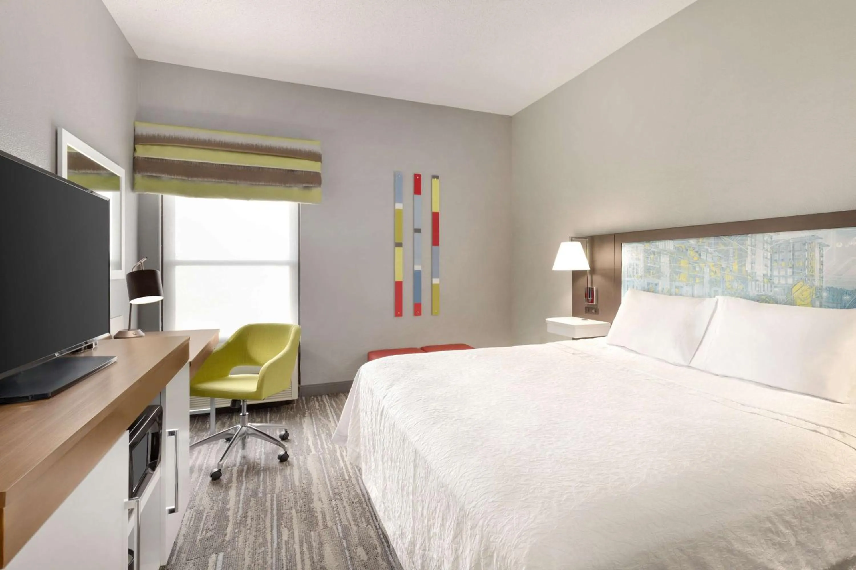 Bed in Hampton Inn Greenville-Simpsonville