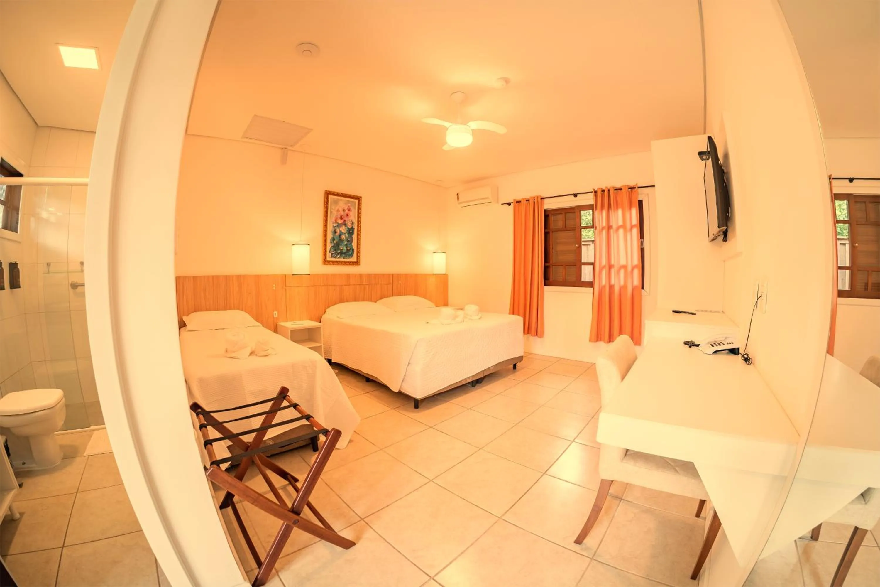 Bed in Cabanas Termas Hotel