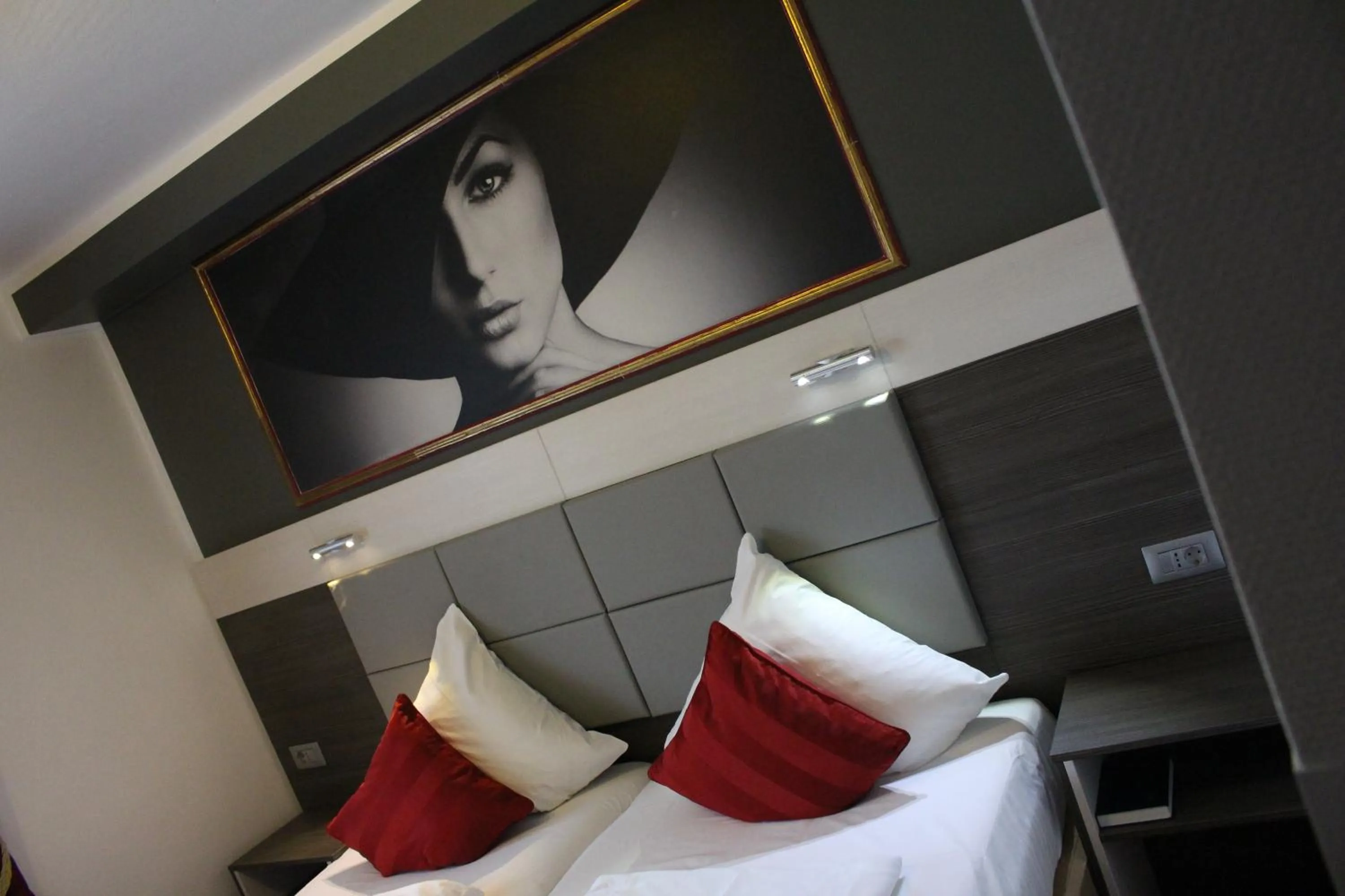 Bed in Rheinhotel Lilie