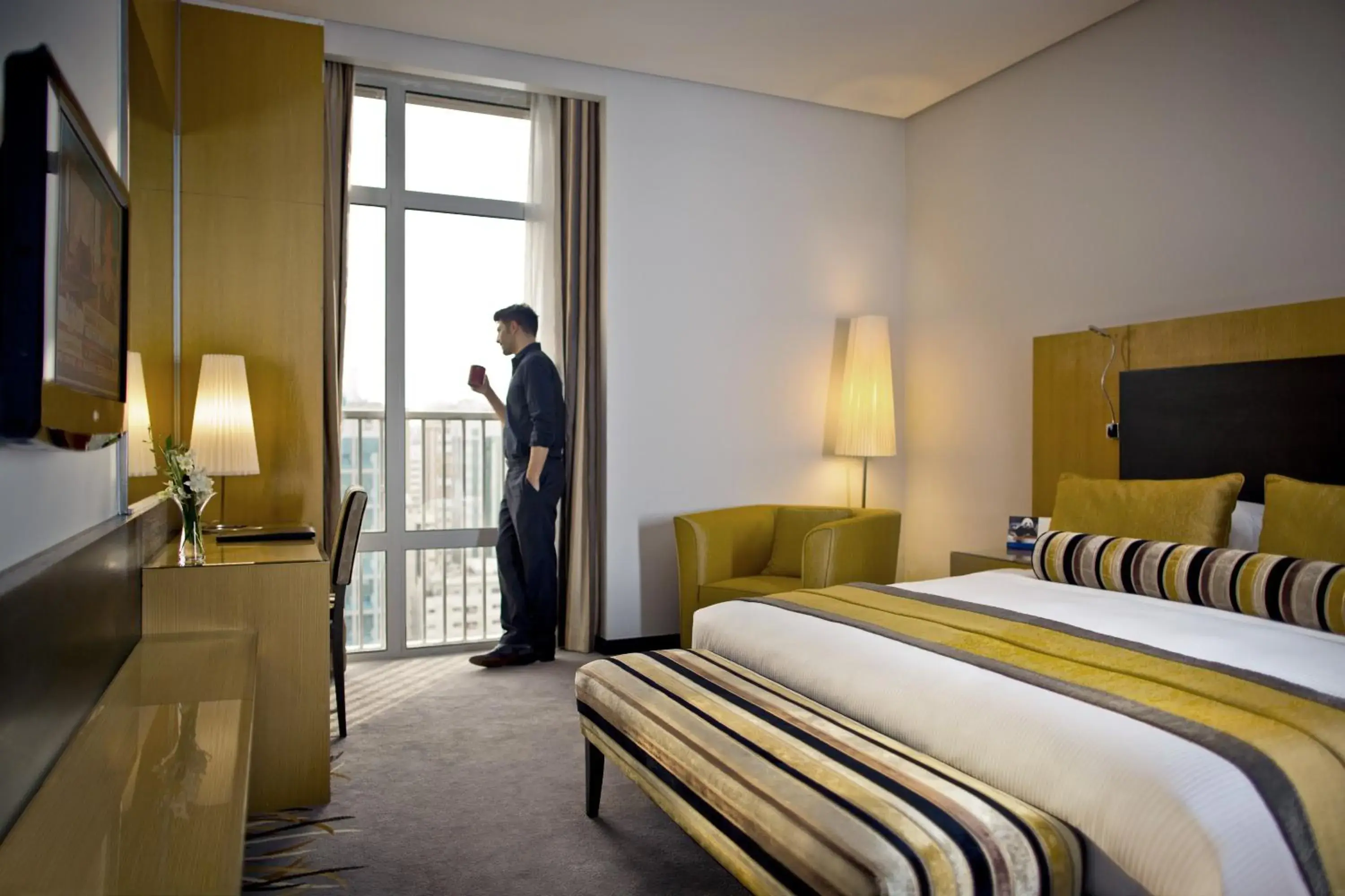 City view, Bed in Hala Arjaan by Rotana, Deluxe Hotel Apartments City view, Bed in Hala Arjaan by Rotana, Deluxe Hotel Apartments