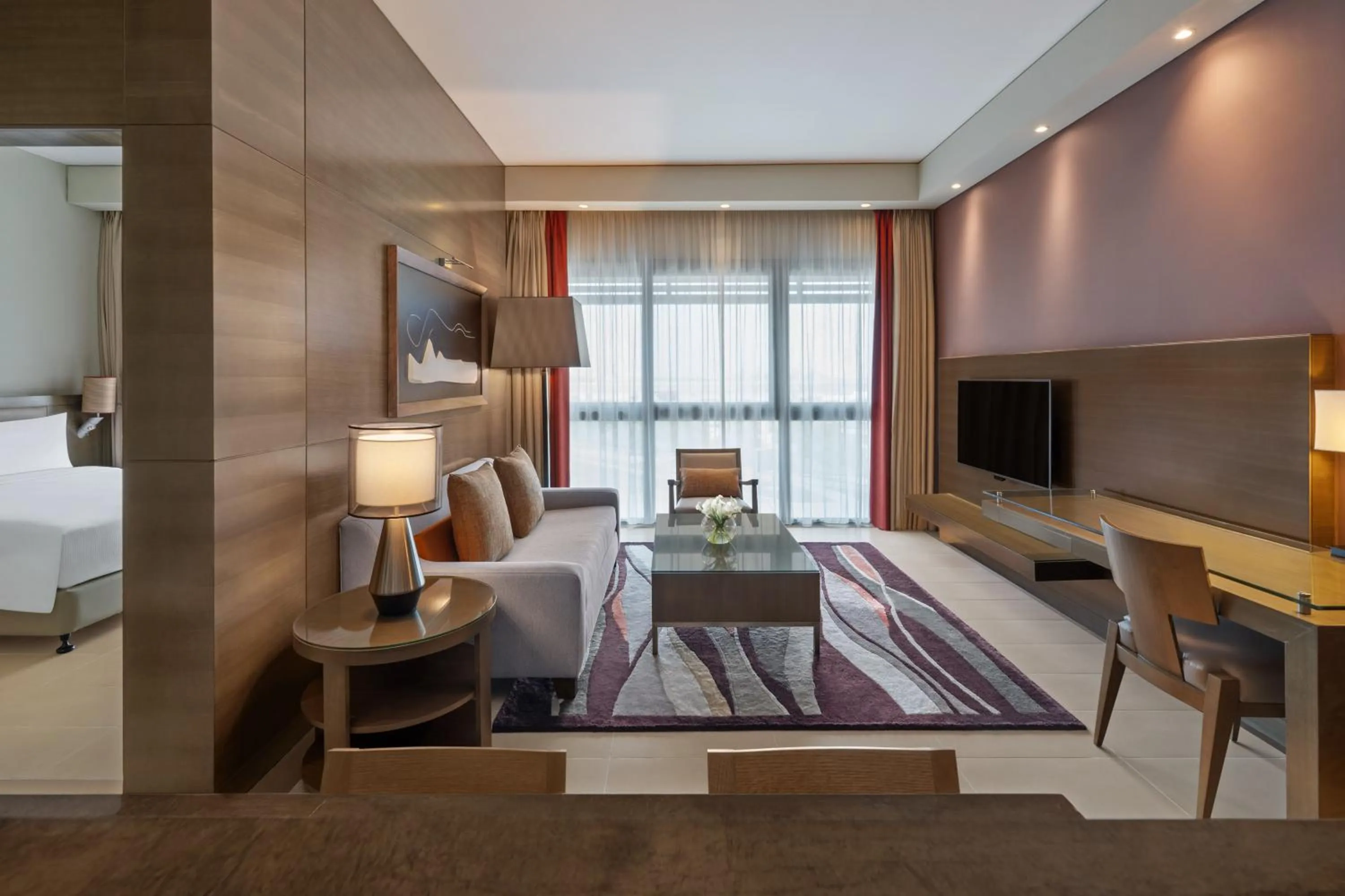 Living room, Bed in Park Arjaan by Rotana, Abu Dhabi