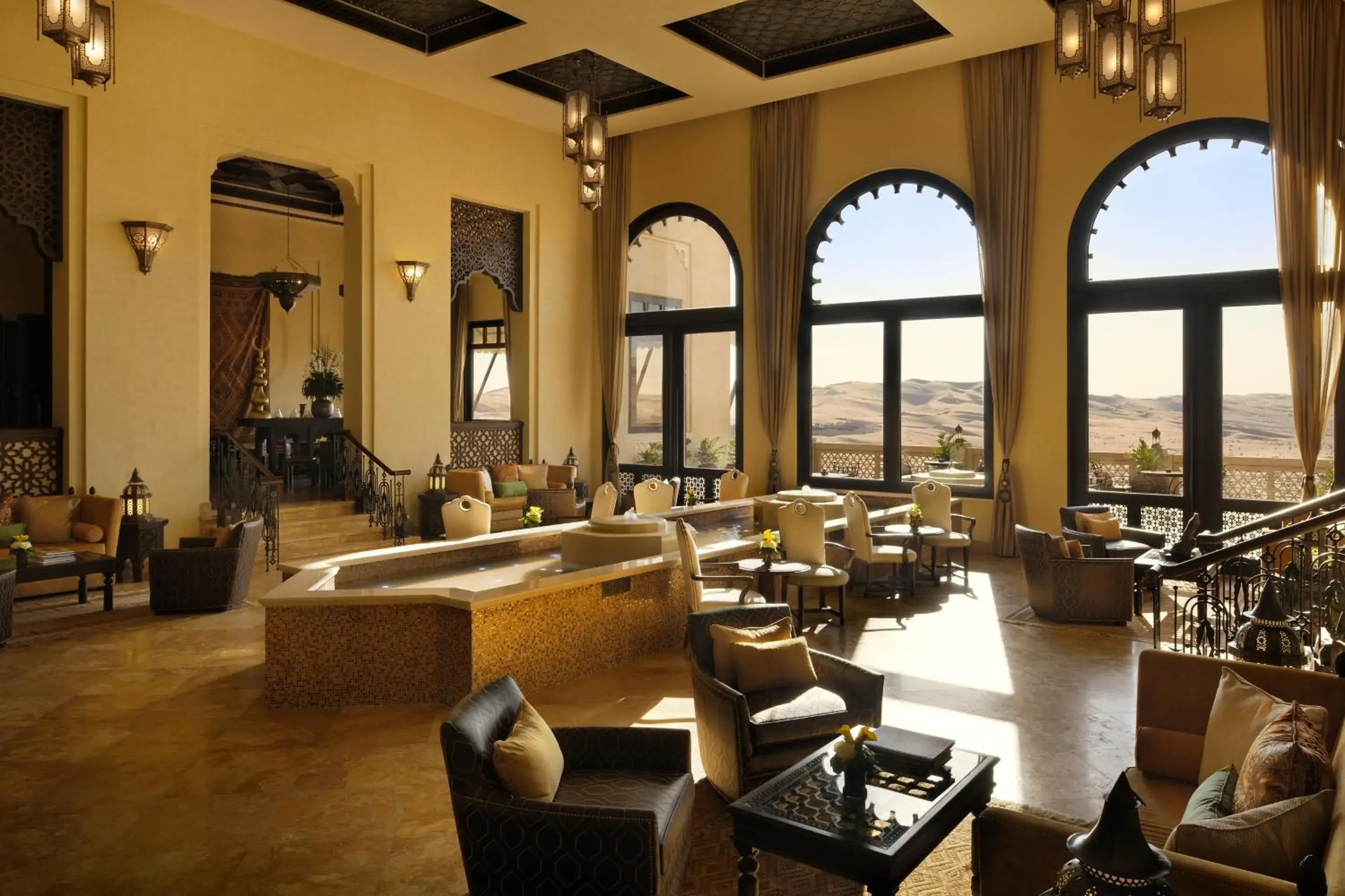 Lobby or reception in Anantara Qasr al Sarab Desert Resort Lobby or reception in Anantara Qasr al Sarab Desert Resort