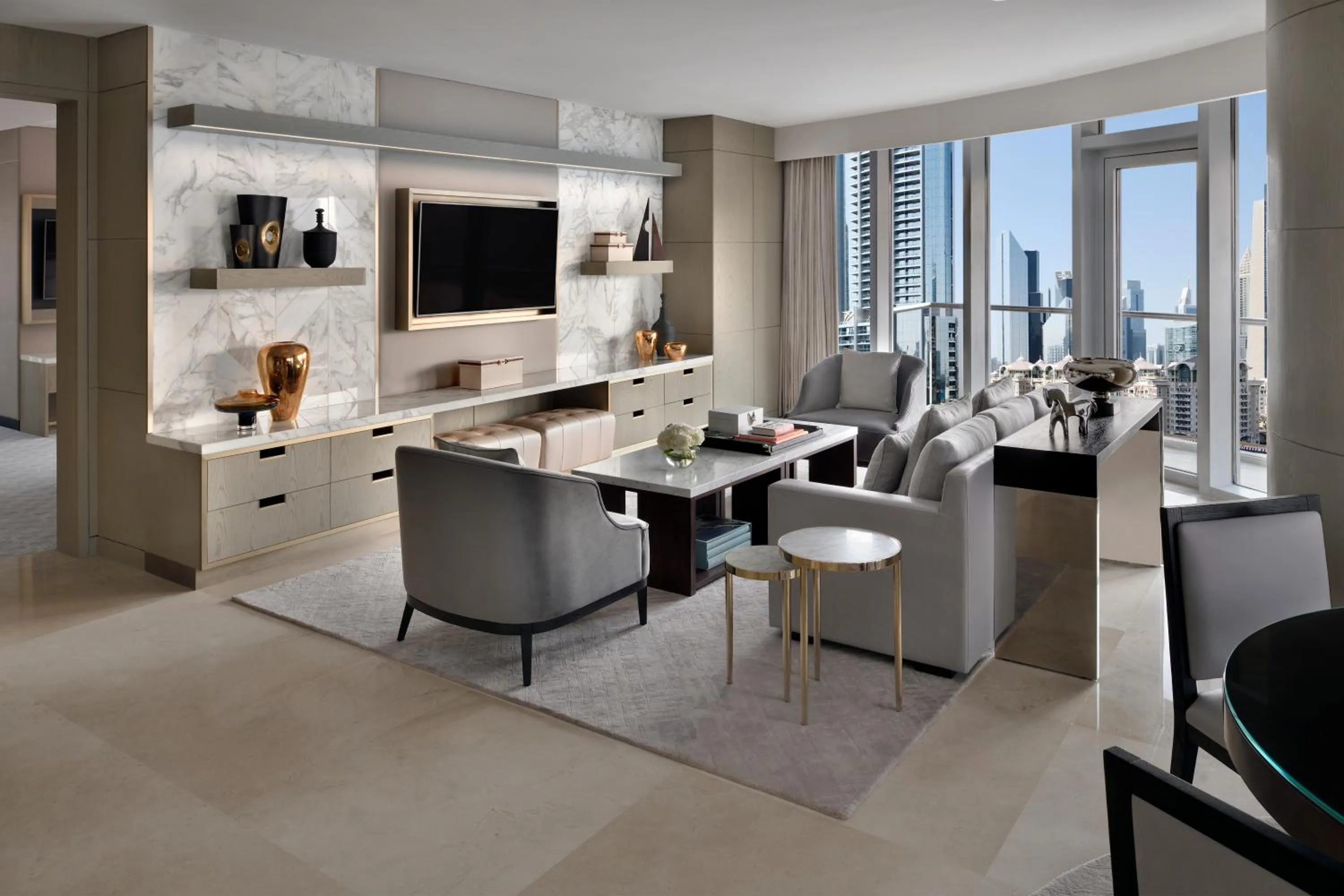 Living room in Kempinski Central Avenue Dubai