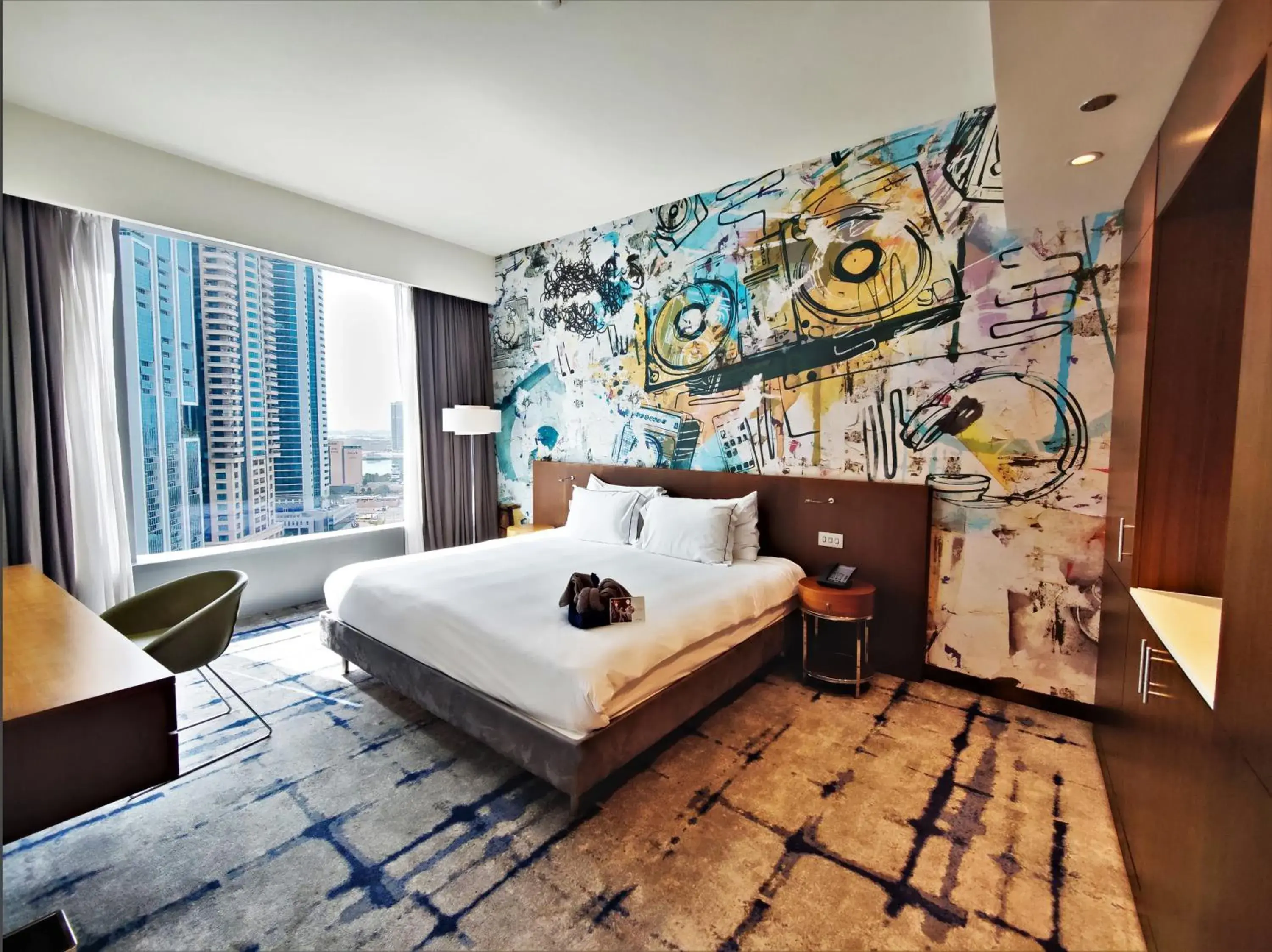 Bed in Media One Hotel Bed in Media One Hotel