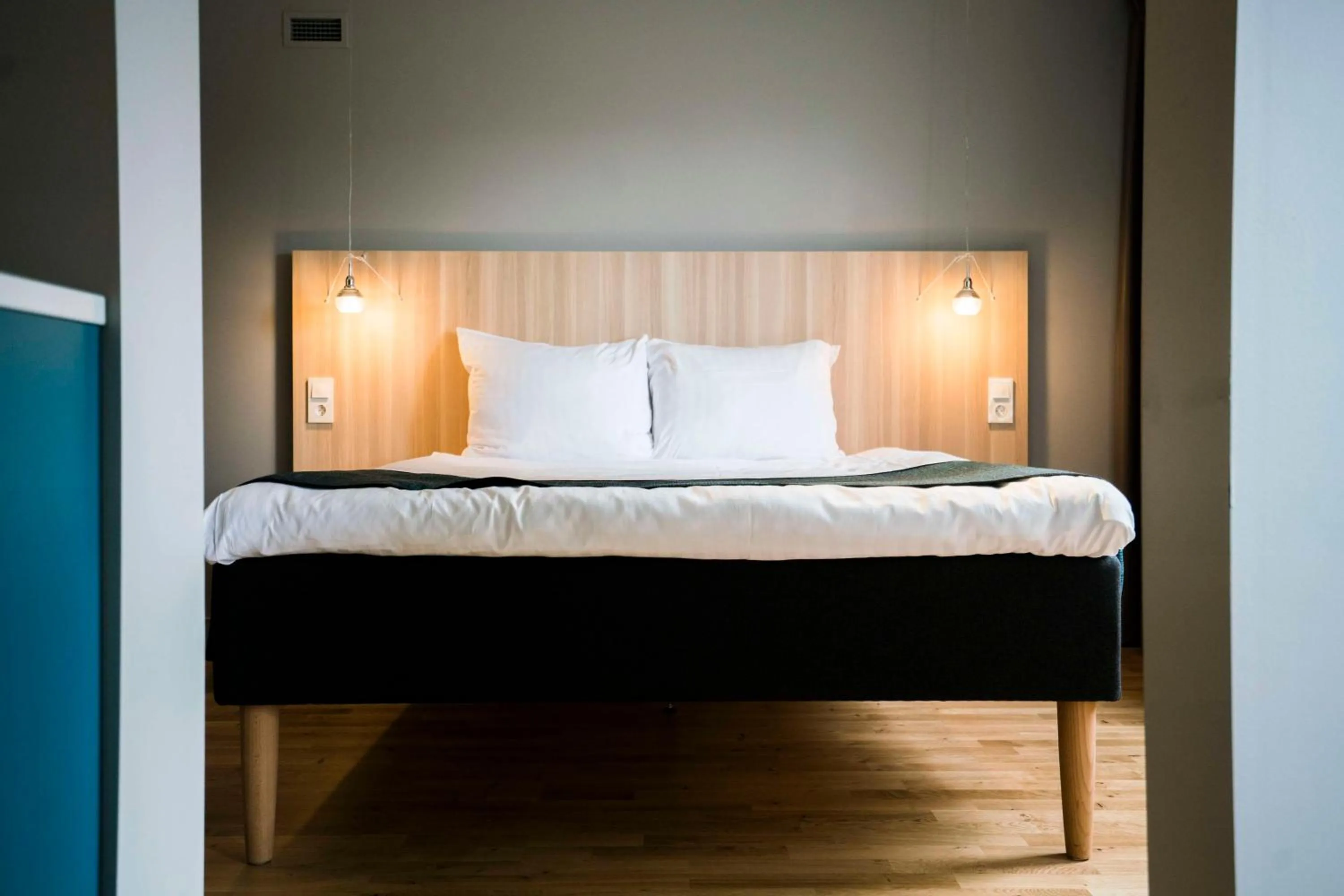 Bedroom, Bed in Scandic Kista