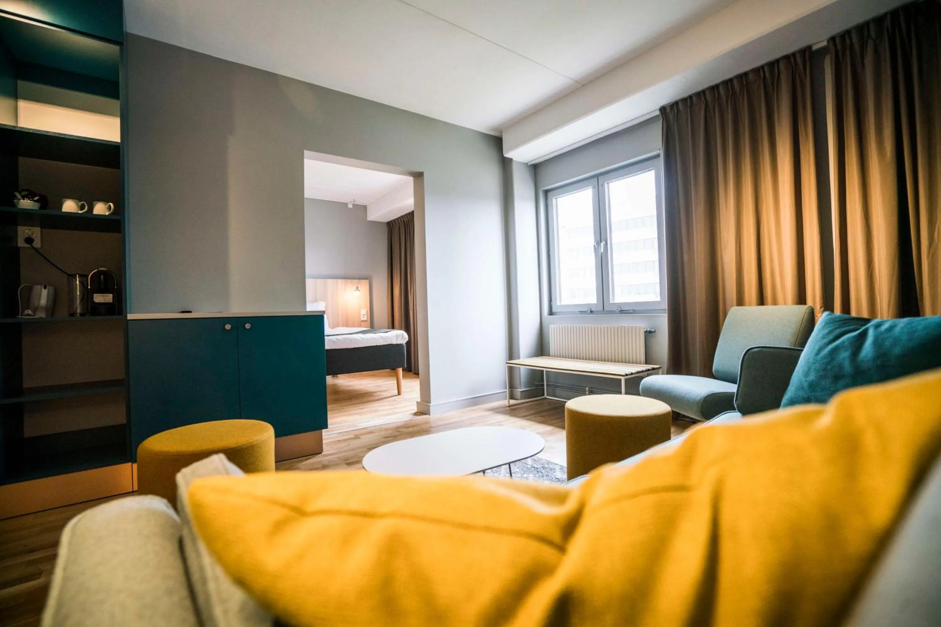 Bedroom in Scandic Kista