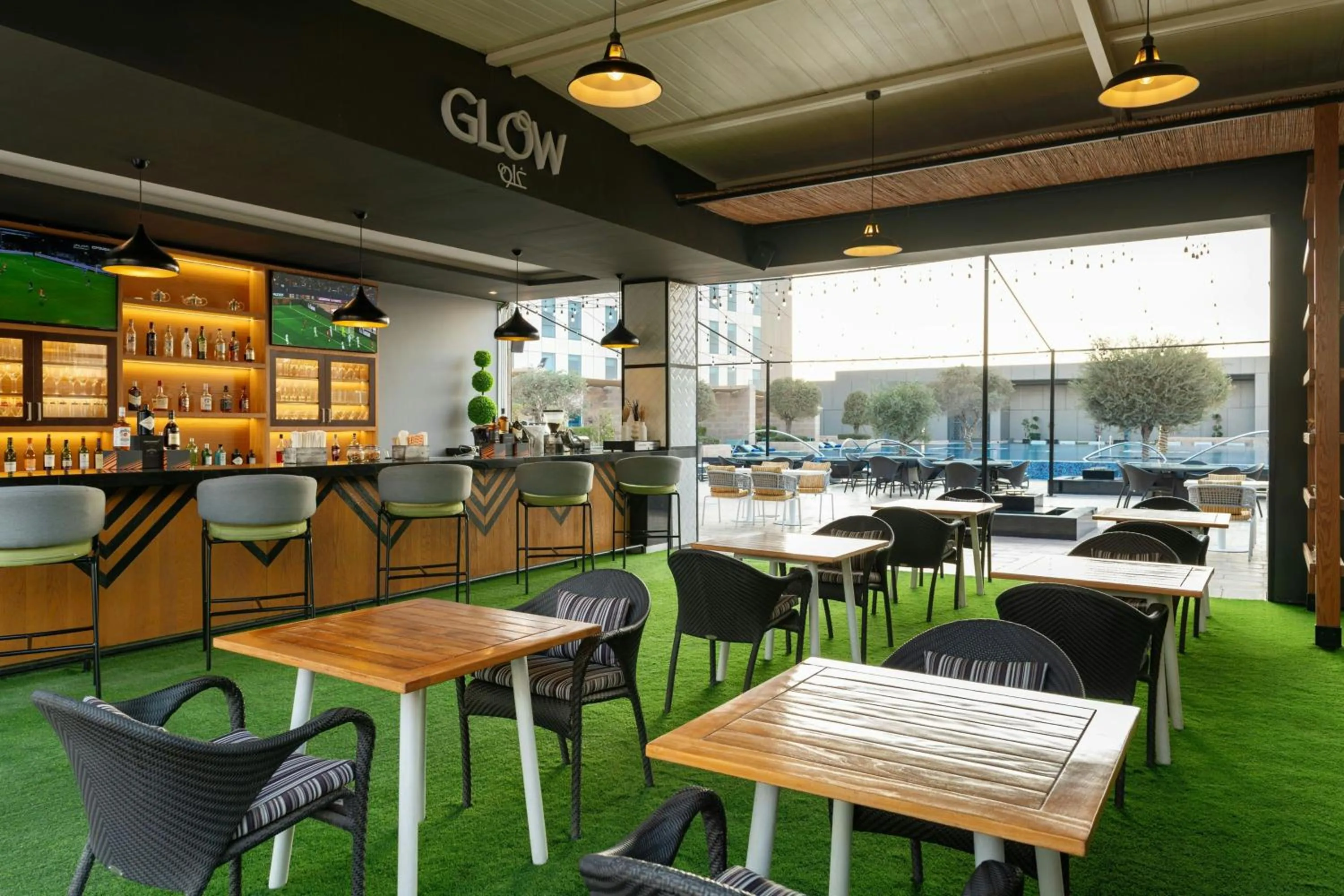 Swimming pool in Aloft Abu Dhabi