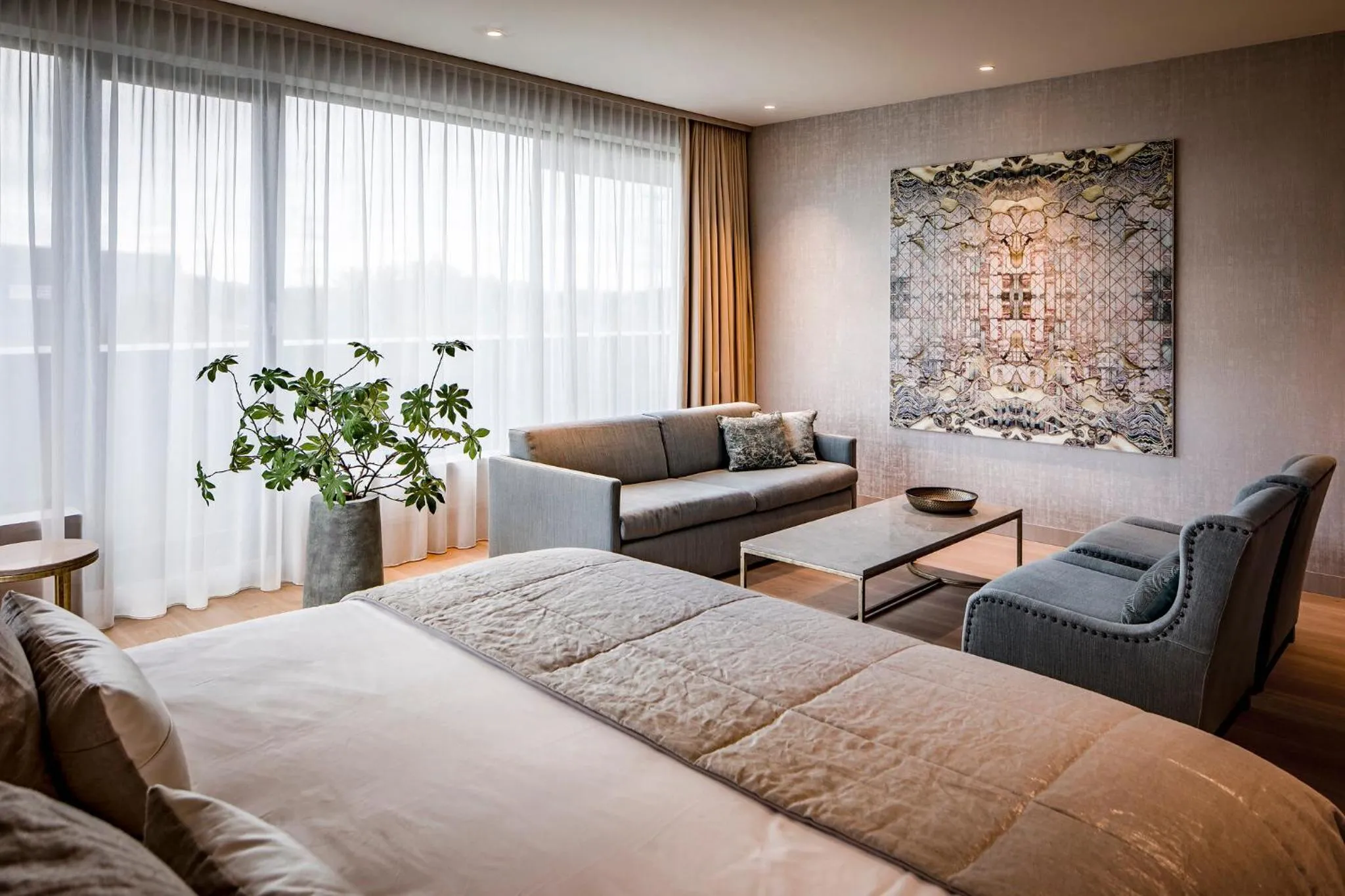 Seating area, Bed in Van der Valk Hotel Enschede