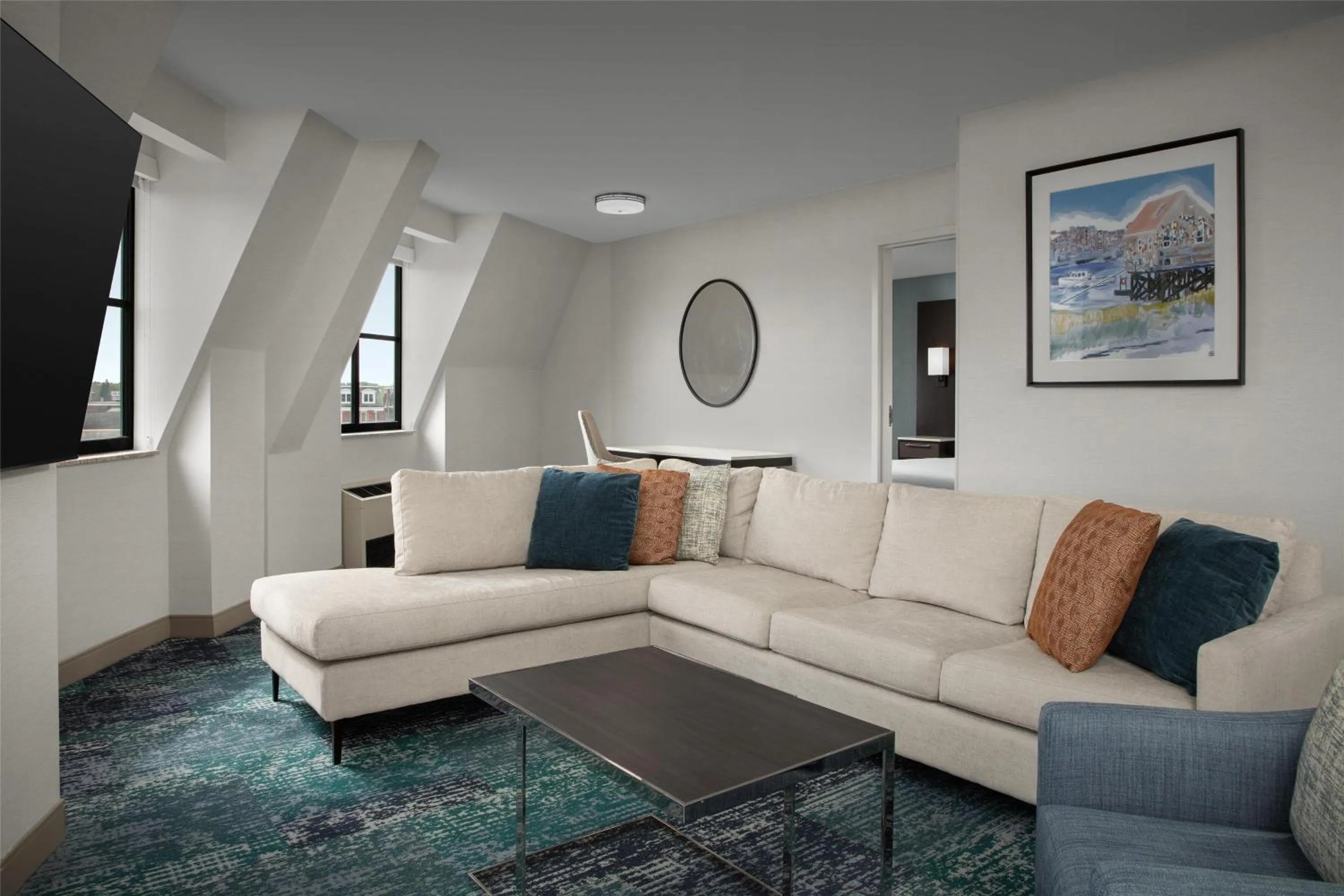 Living room in Hilton Garden Inn Portsmouth Downtown