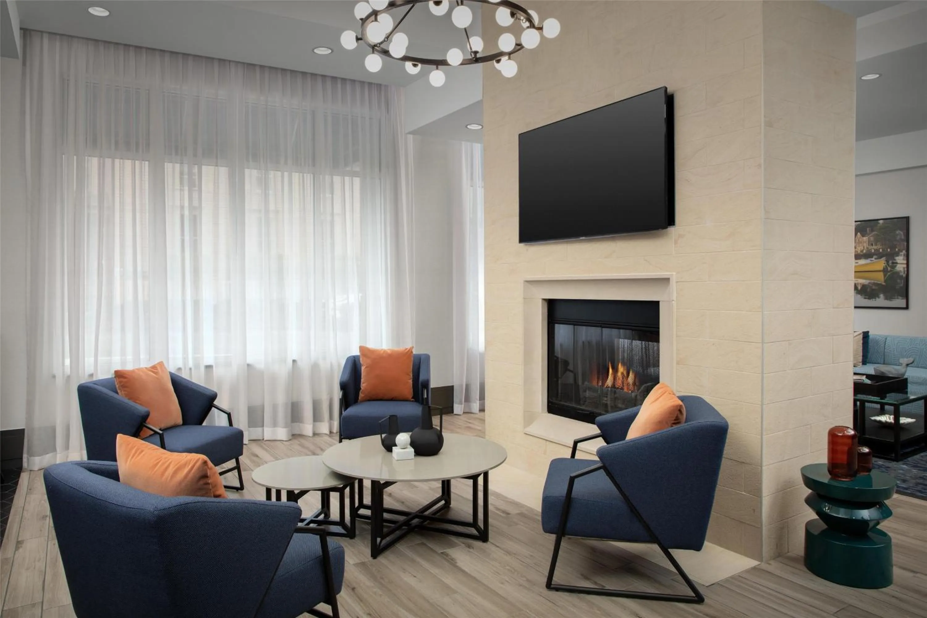 Lobby or reception in Hilton Garden Inn Portsmouth Downtown