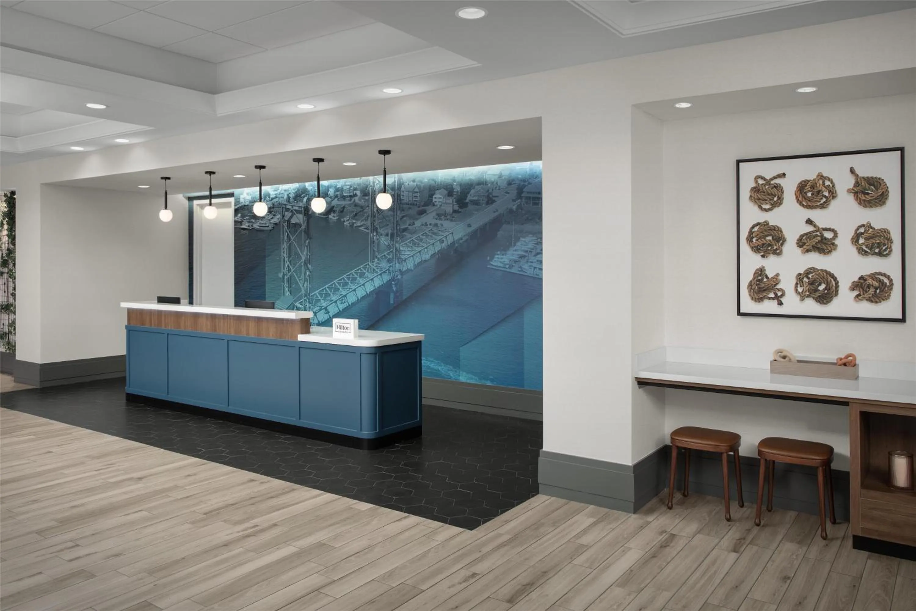 Lobby or reception in Hilton Garden Inn Portsmouth Downtown