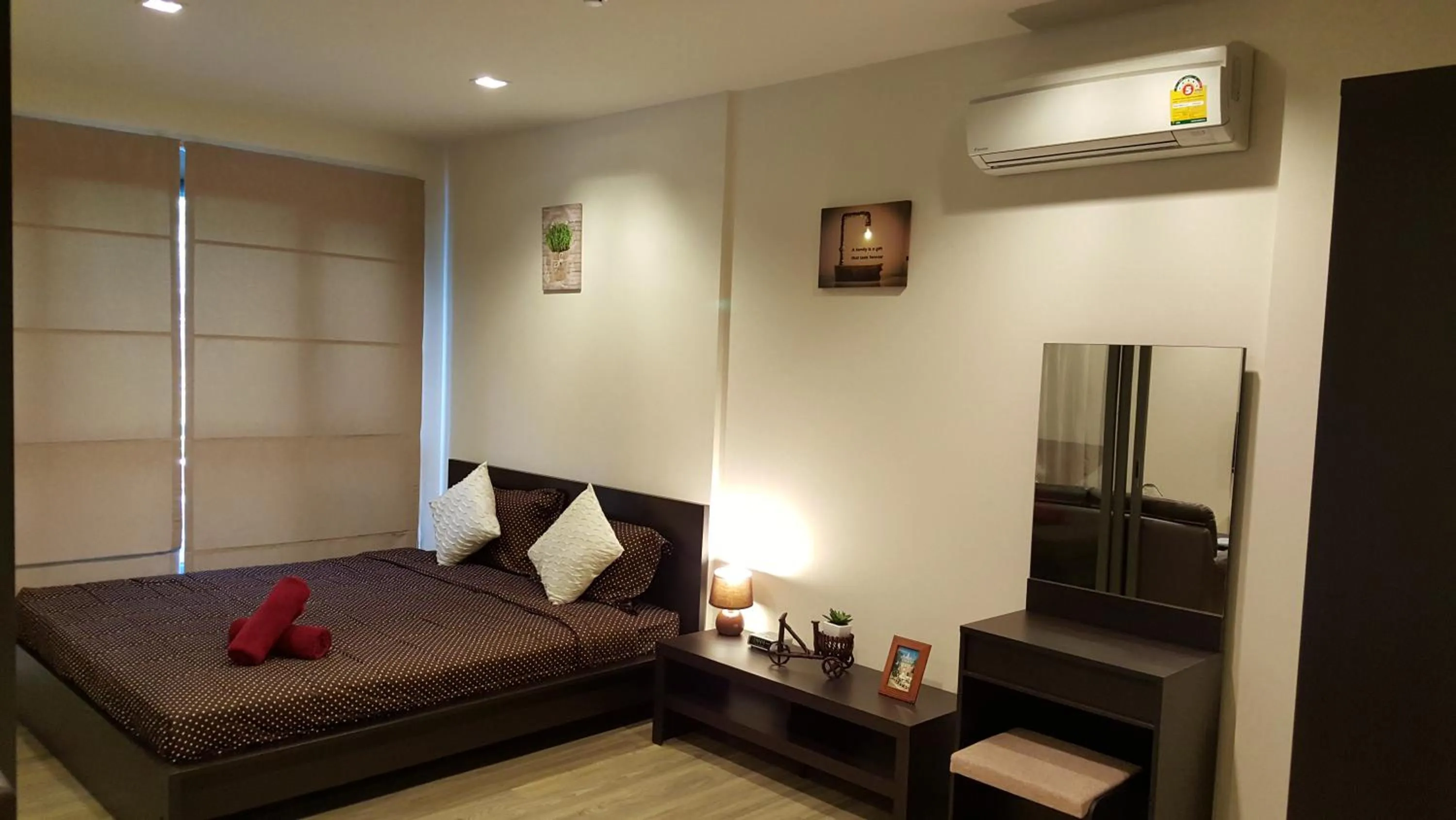 Bedroom, Bed in The Relaxing Room Pool Access at Rain Resort Condominium Cha Am- Hua Hin