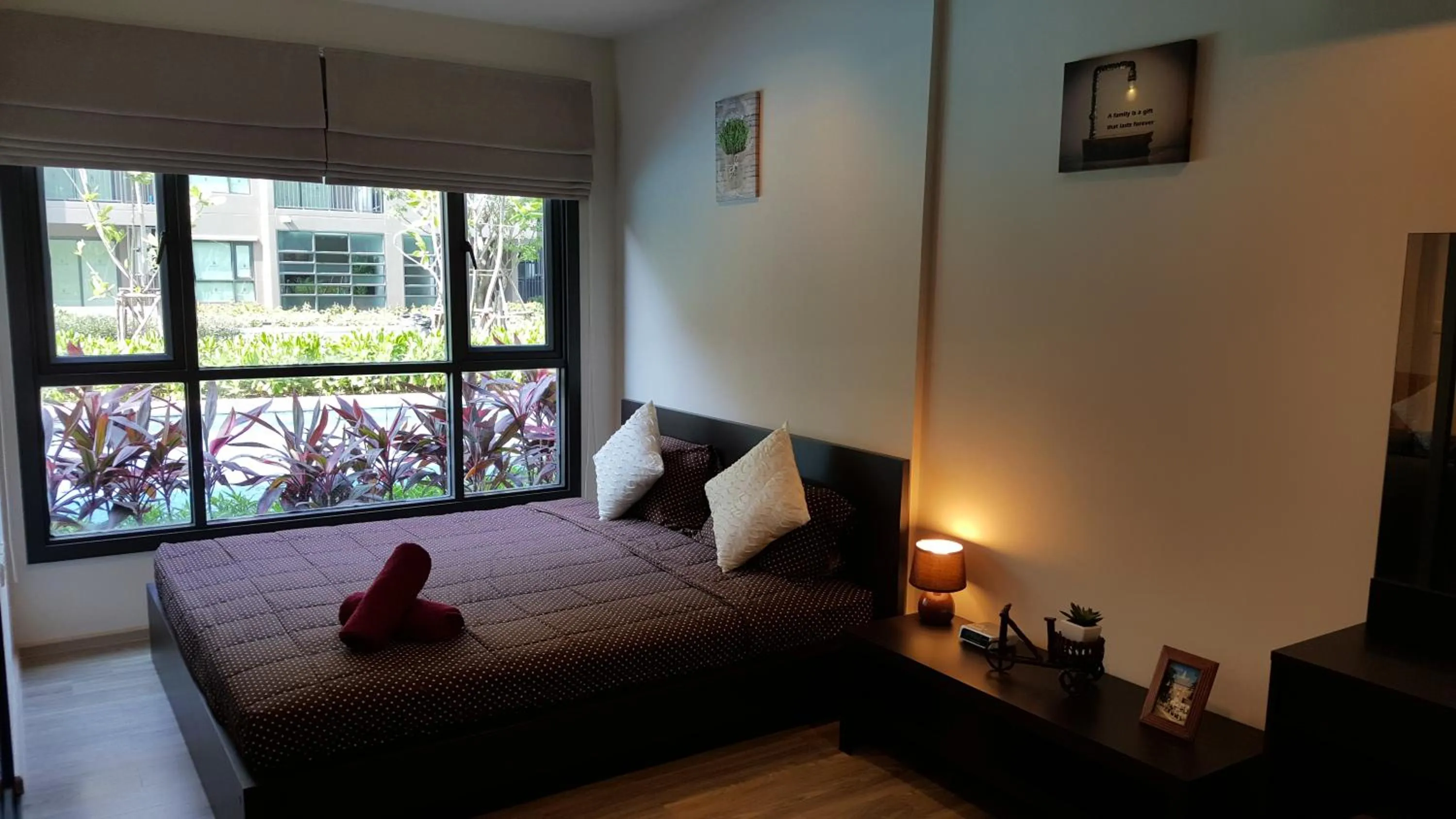 Bedroom, Bed in The Relaxing Room Pool Access at Rain Resort Condominium Cha Am- Hua Hin