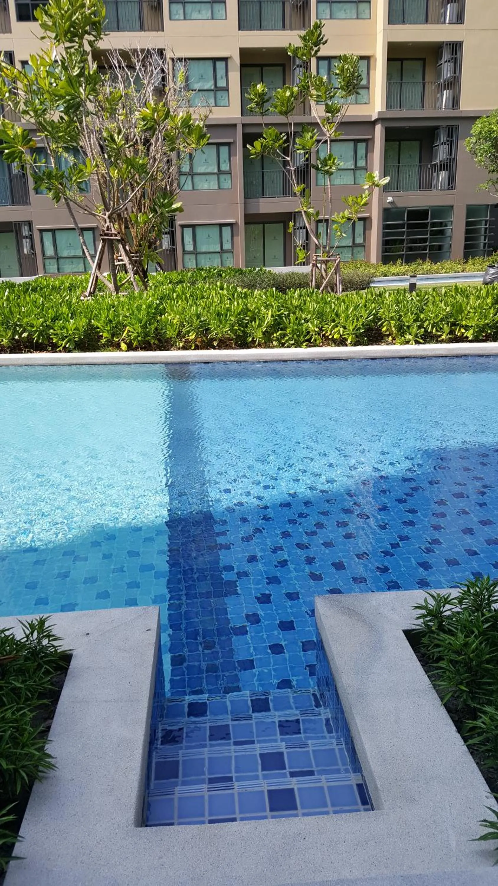 Balcony/Terrace in The Relaxing Room Pool Access at Rain Resort Condominium Cha Am- Hua Hin