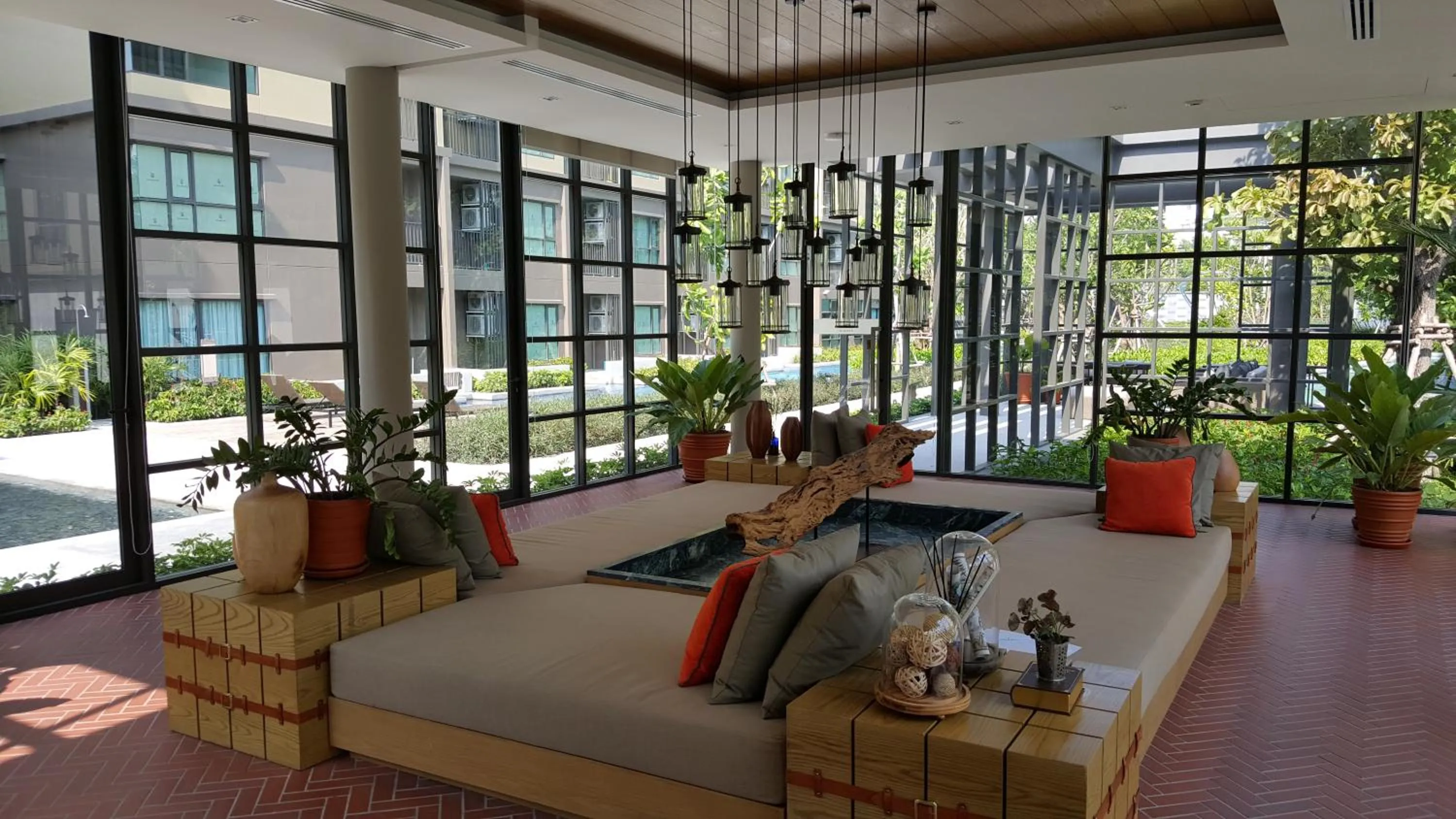 Lobby or reception in The Relaxing Room Pool Access at Rain Resort Condominium Cha Am- Hua Hin