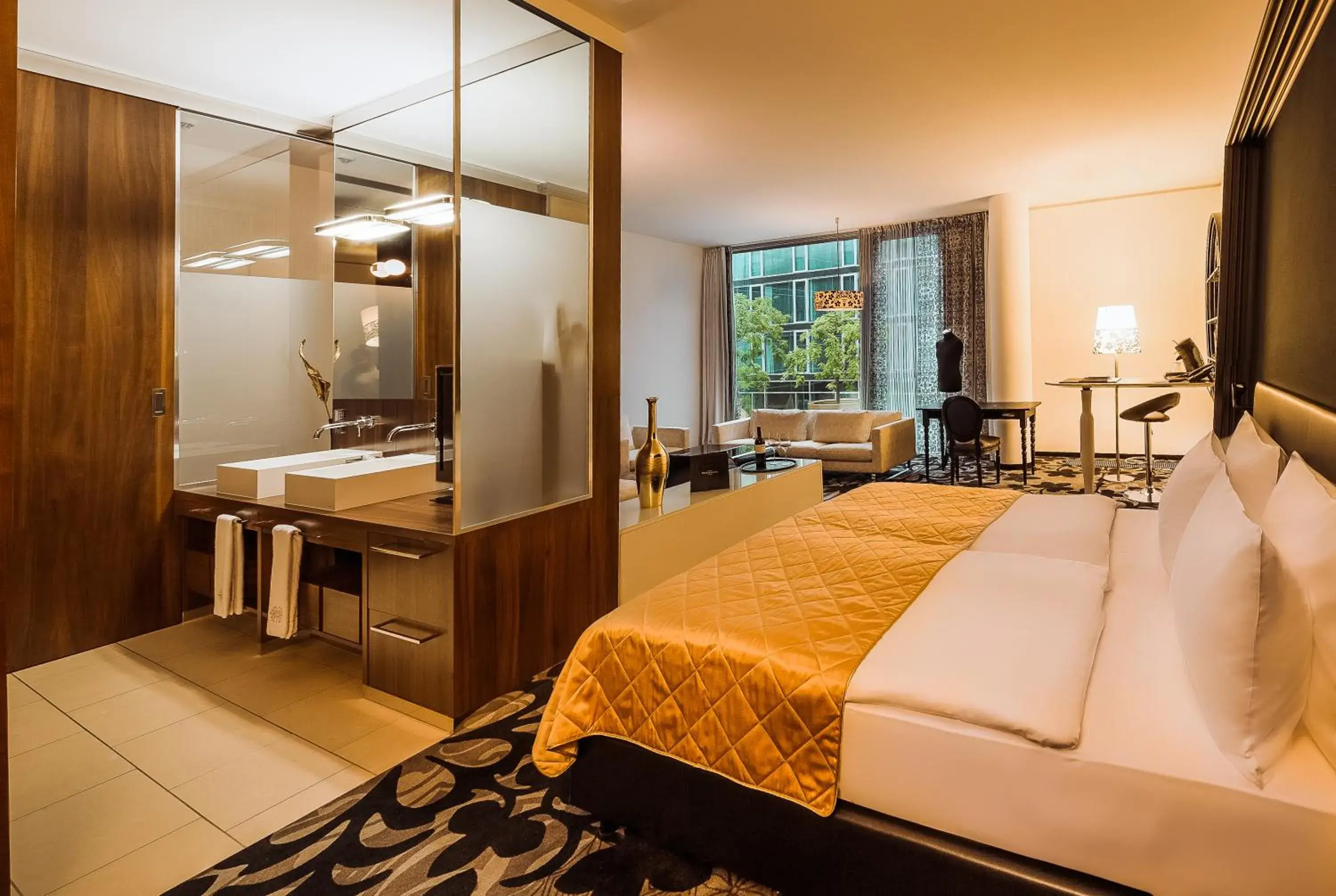 Seating area, Bed in Kameha Grand Bonn Seating area, Bed in Kameha Grand Bonn