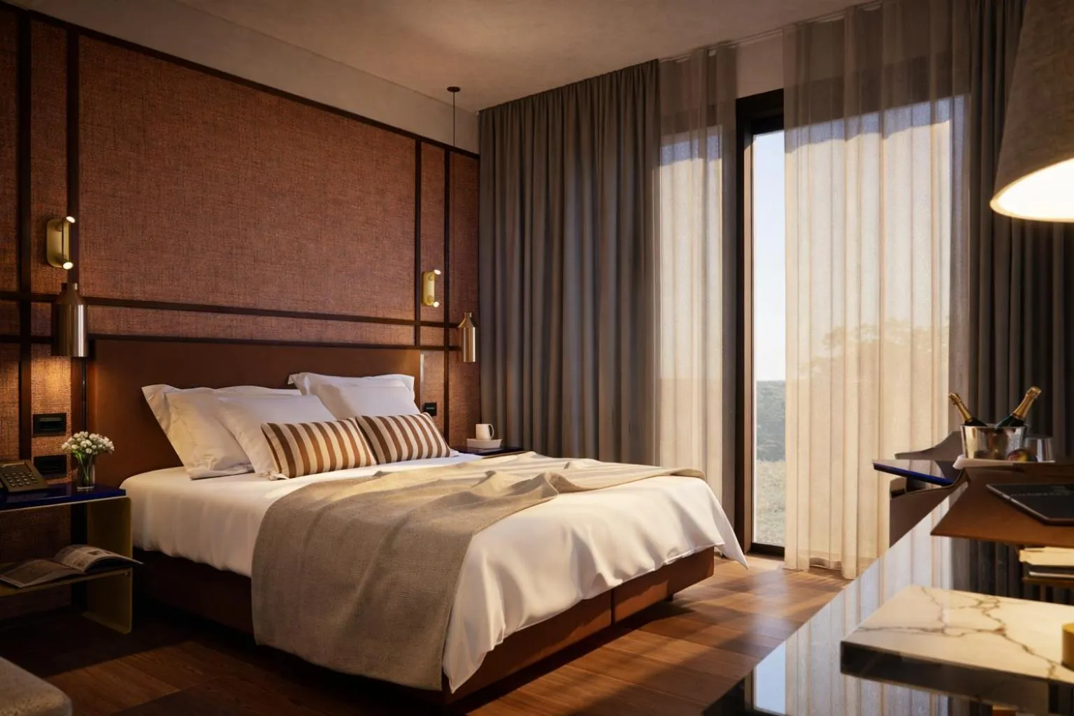 Bed in MarePineta Resort